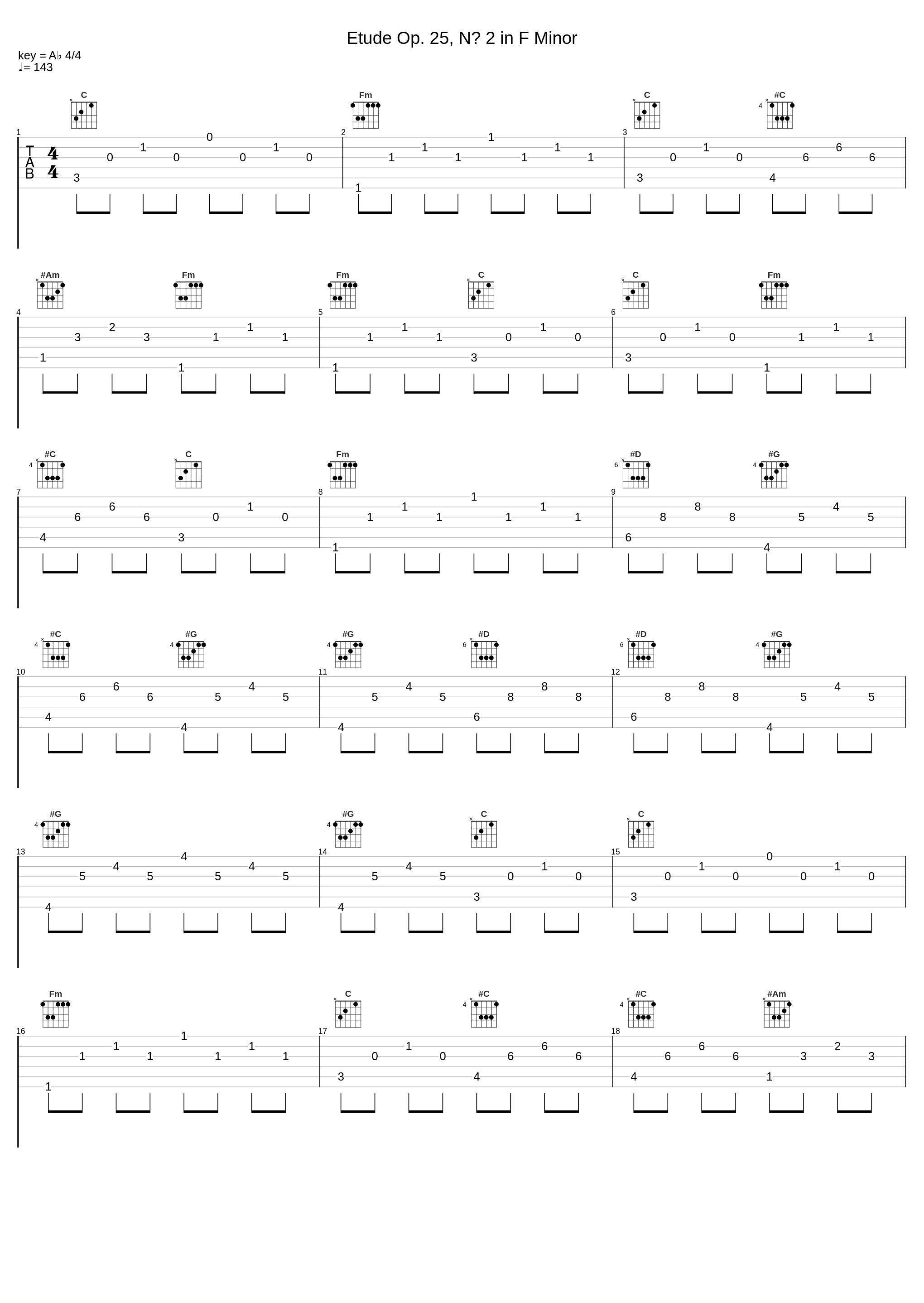 Etude Op. 25, Nº 2 in F Minor_Frédéric Chopin,Miguel Ángel Scebba_1