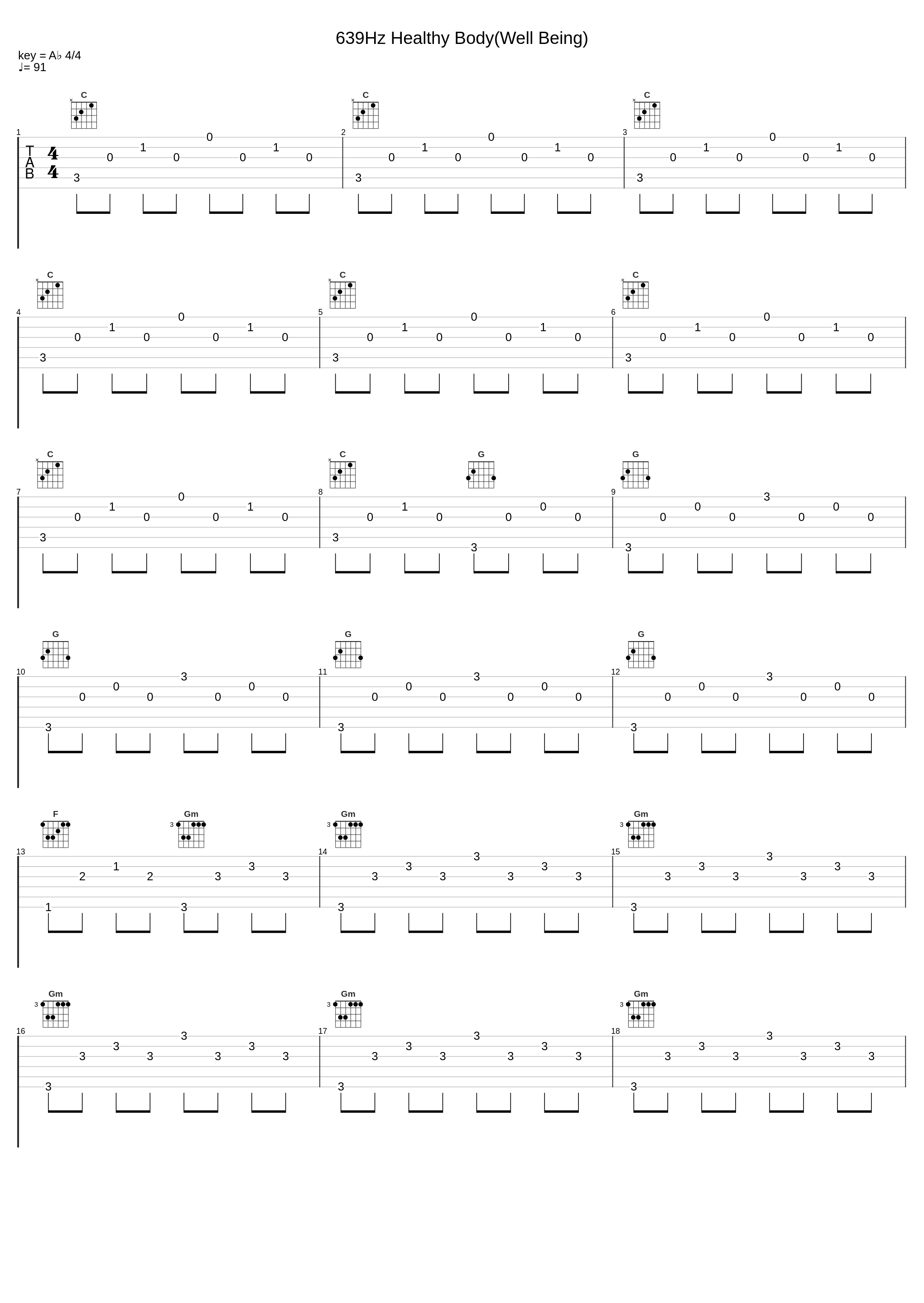 639Hz Healthy Body(Well Being)_Nature Noise,White Noise_1