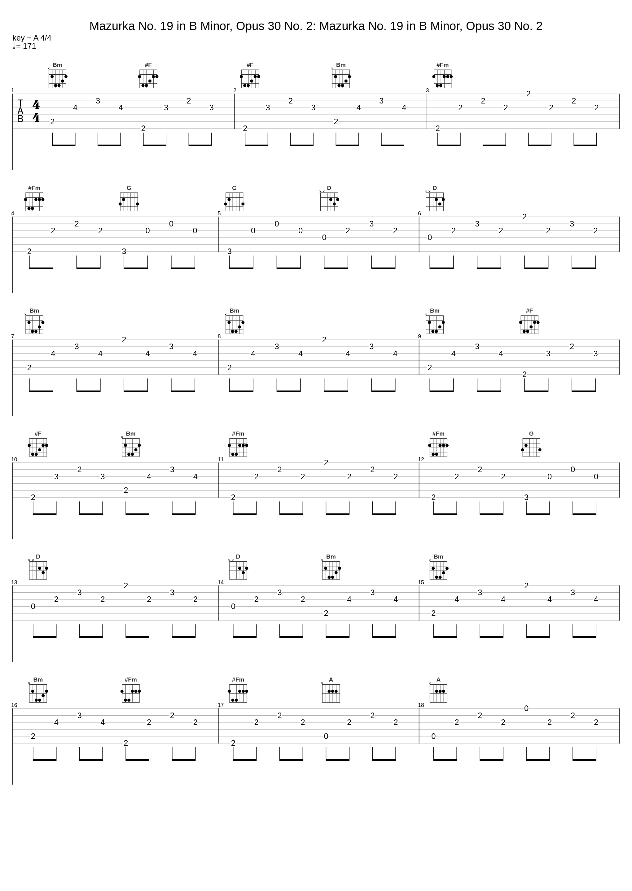 Mazurka No. 19 in B Minor, Opus 30 No. 2: Mazurka No. 19 in B Minor, Opus 30 No. 2_Arthur Rubenstein,Frédéric Chopin_1