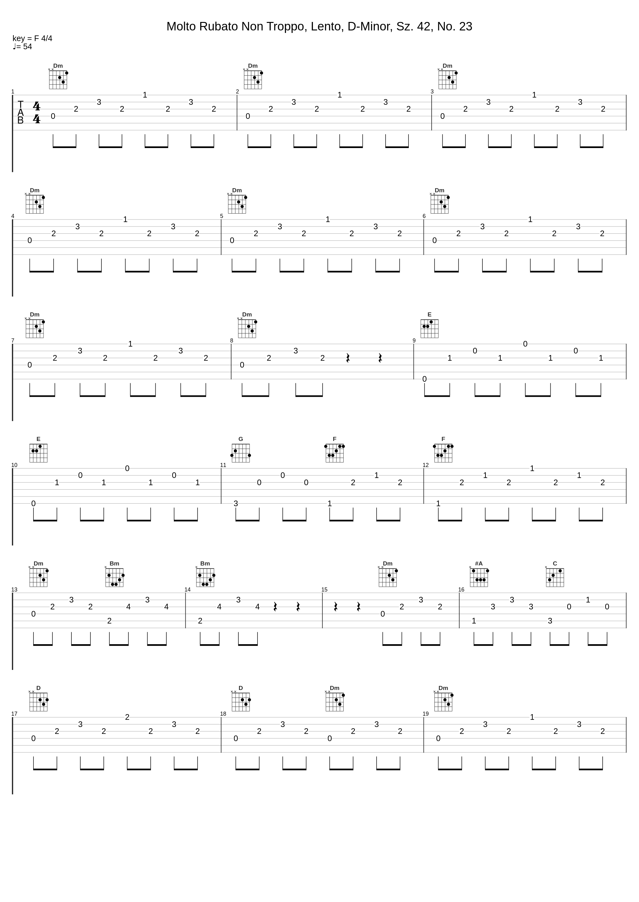 Molto Rubato Non Troppo, Lento, D-Minor, Sz. 42, No. 23_Robert von Heeren,Béla Bartók_1