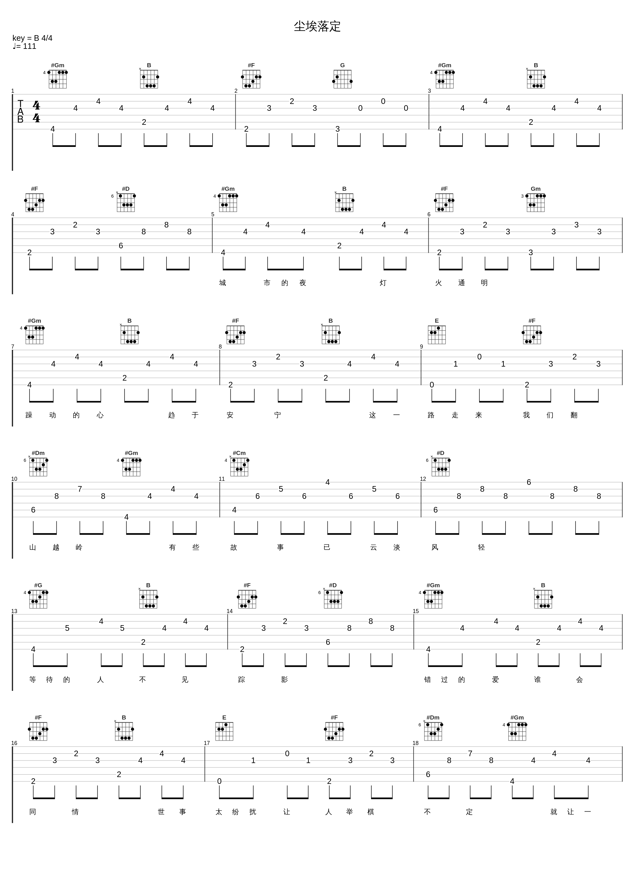 尘埃落定_吉他的天空_1