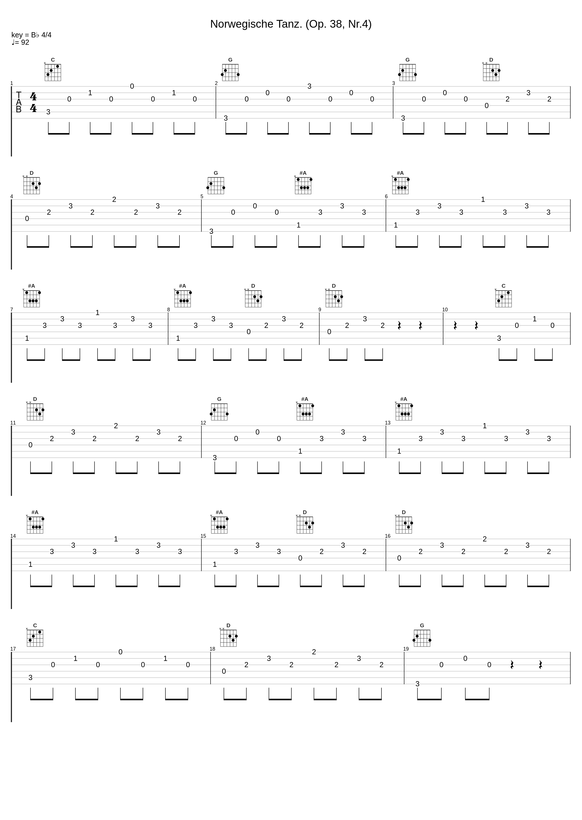 Norwegische Tanz. (Op. 38, Nr.4)_Johan Bril,Edvard Grieg_1