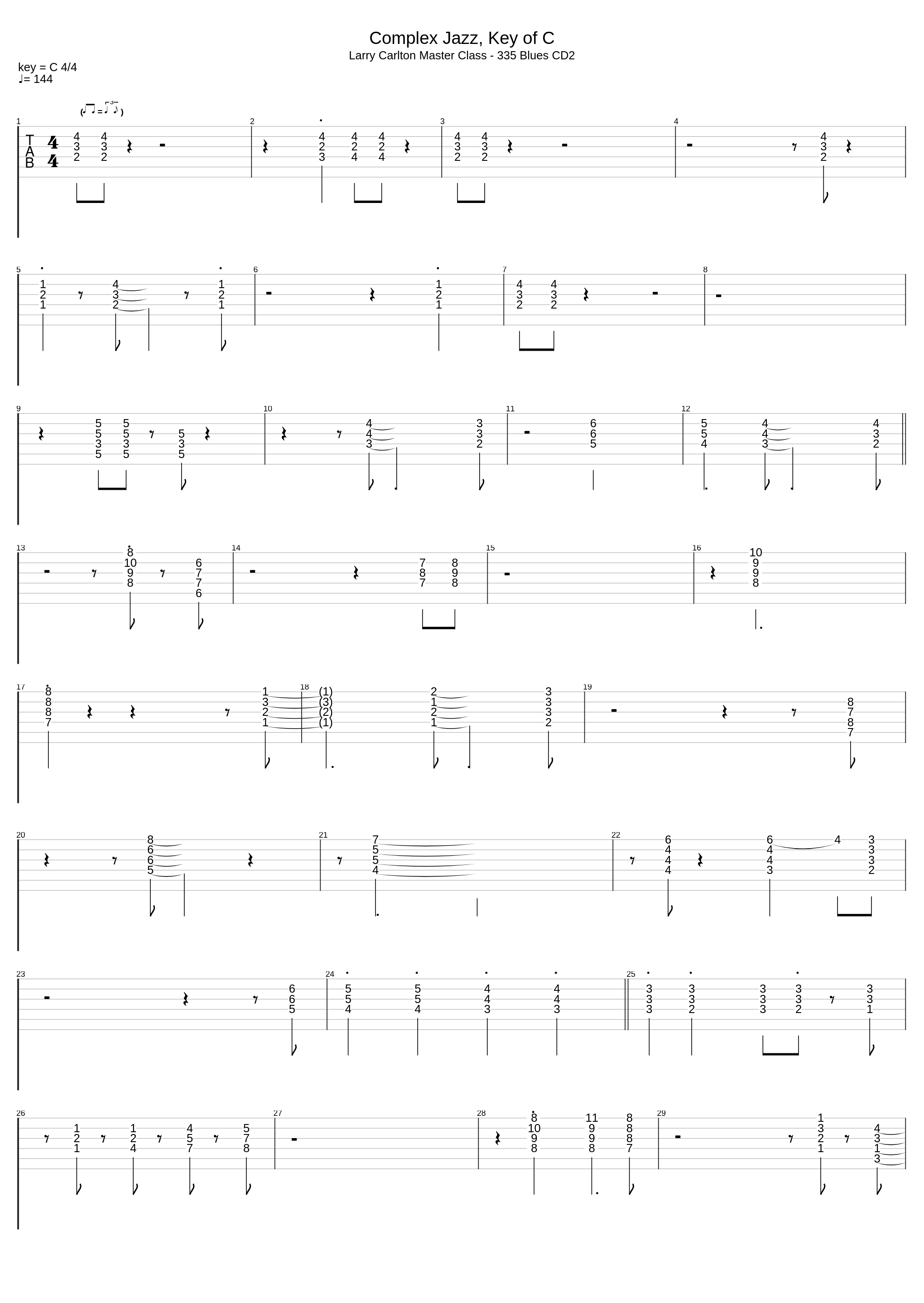Complex Jazz-Key Of C_Larry Carlton_1