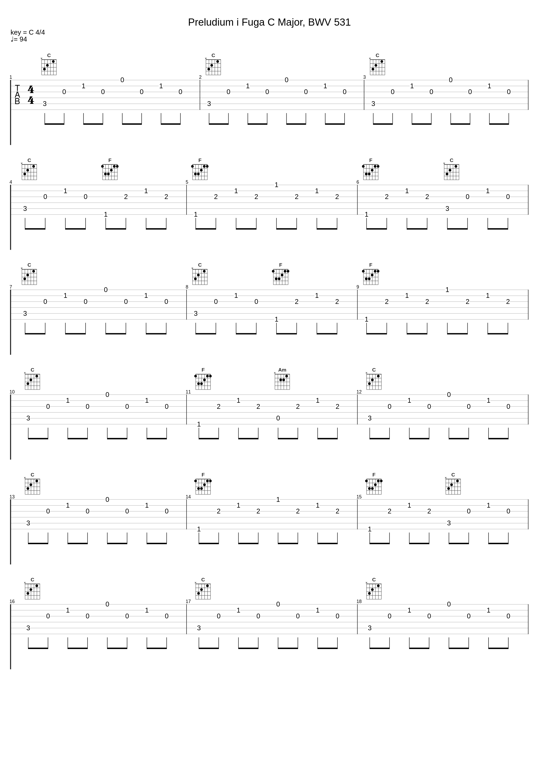 Preludium i Fuga C Major, BWV 531_Anthony Newman_1