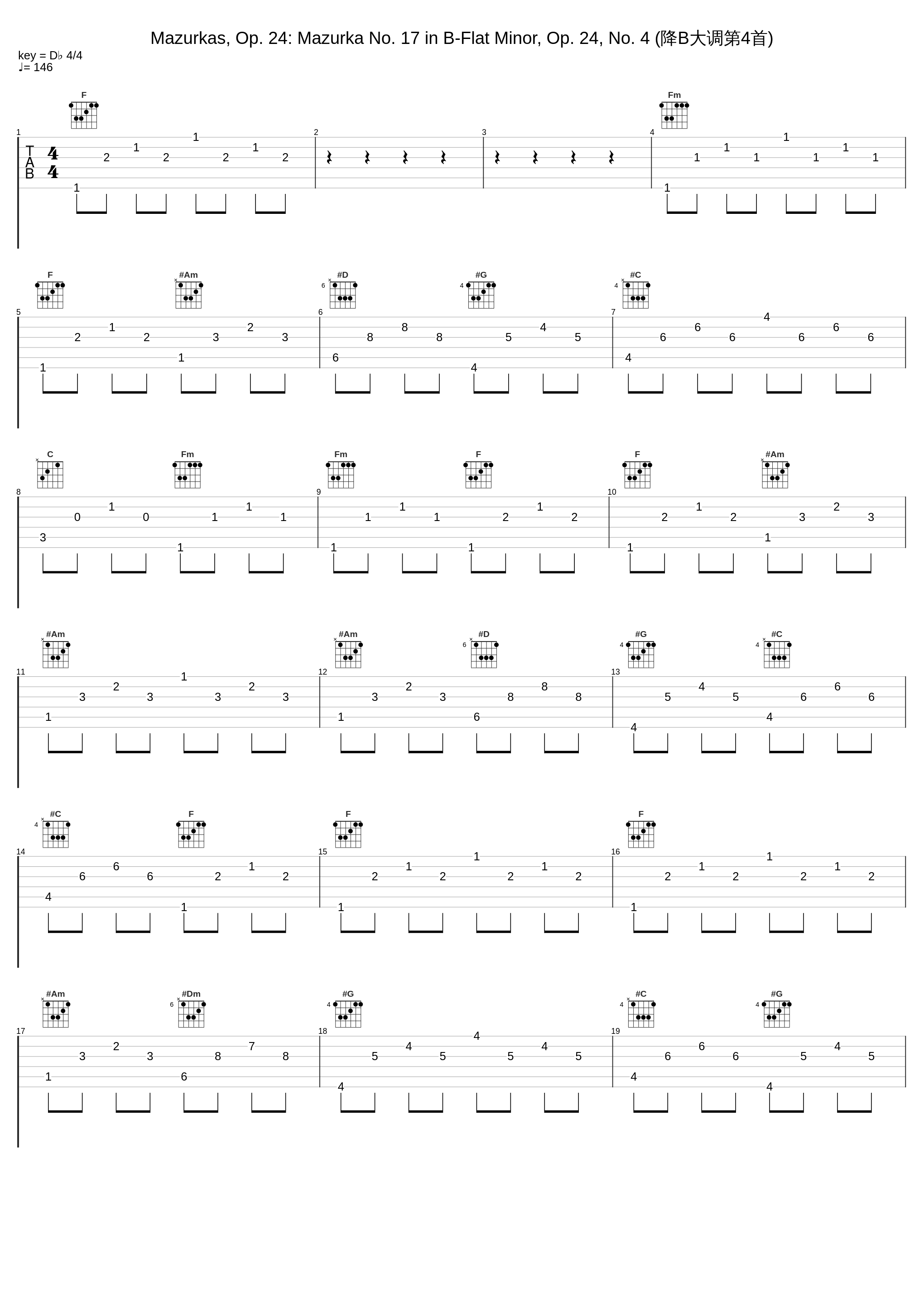 Mazurkas, Op. 24: Mazurka No. 17 in B-Flat Minor, Op. 24, No. 4 (降B大调第4首)_Alex Szilasi_1