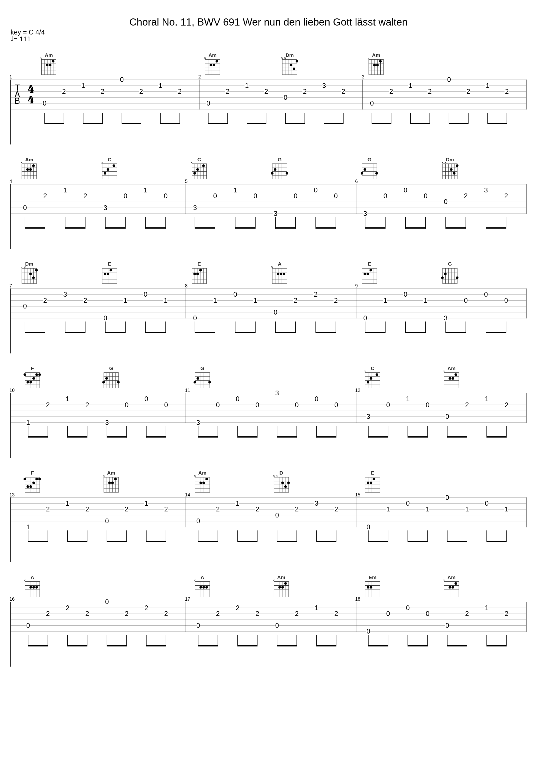 Choral No. 11, BWV 691 Wer nun den lieben Gott lässt walten_Jan Depreter_1