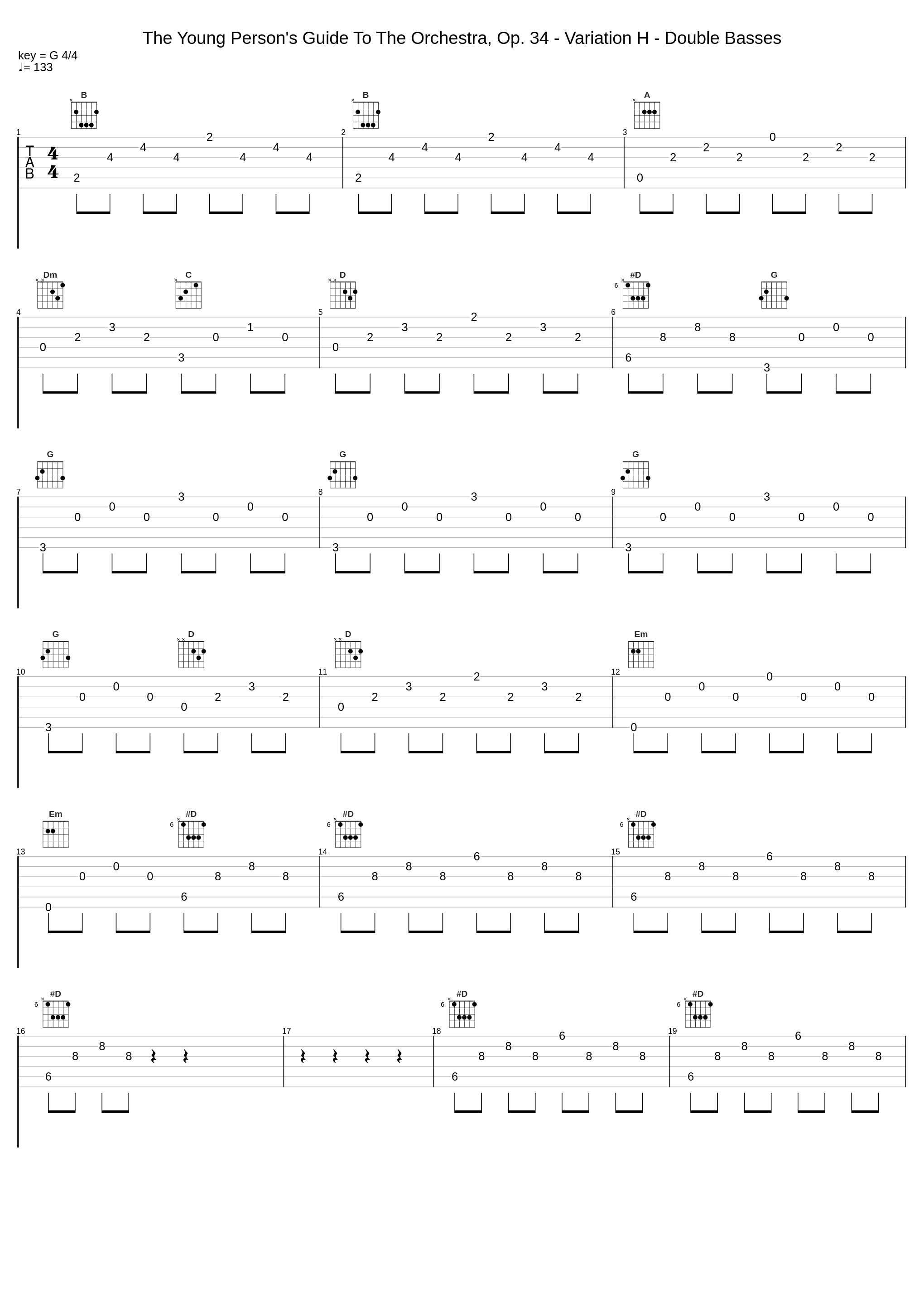 The Young Person's Guide To The Orchestra, Op. 34 - Variation H - Double Basses_Benjamin Britten_1