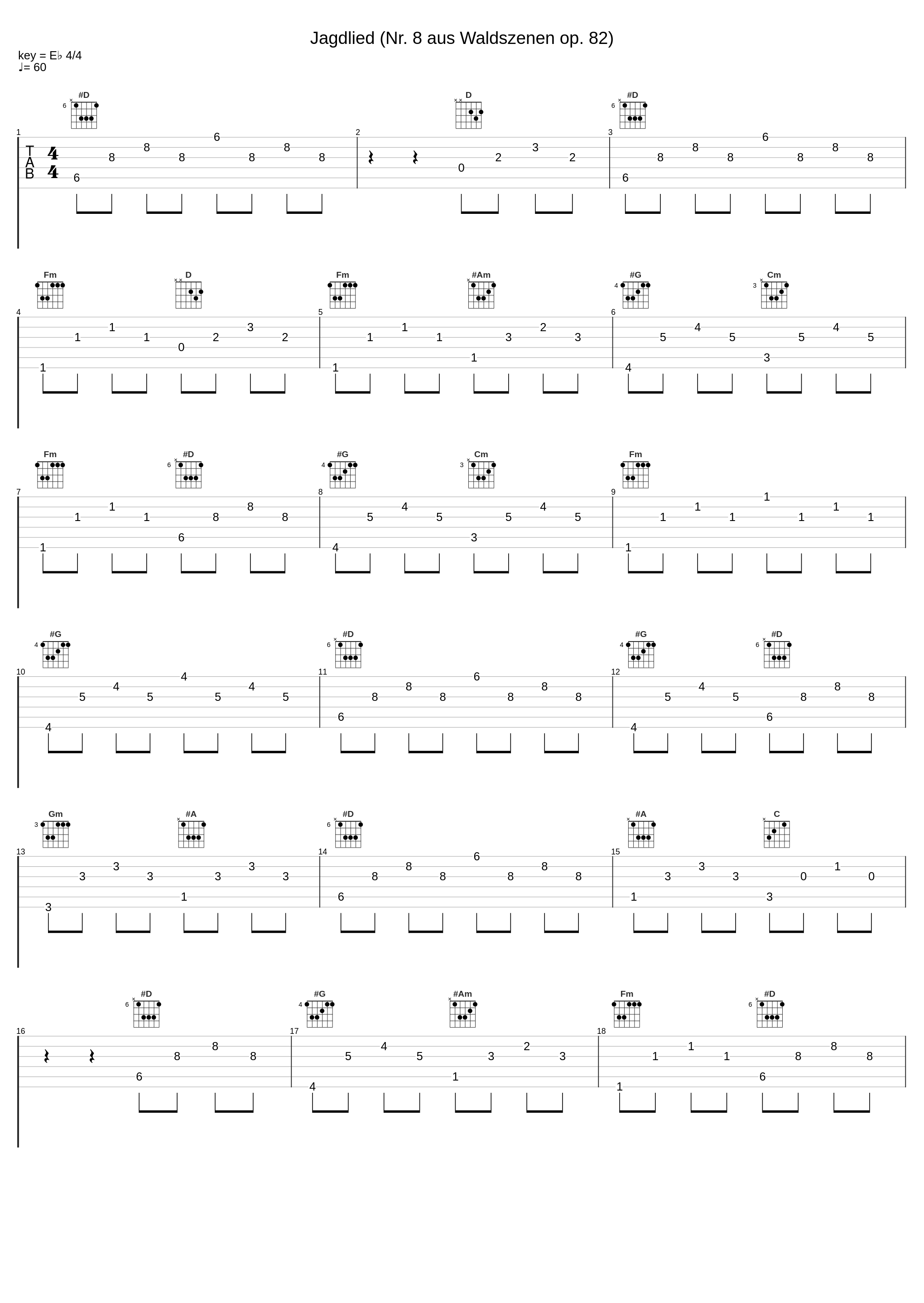 Jagdlied (Nr. 8 aus Waldszenen op. 82)_Robert Schumann_1