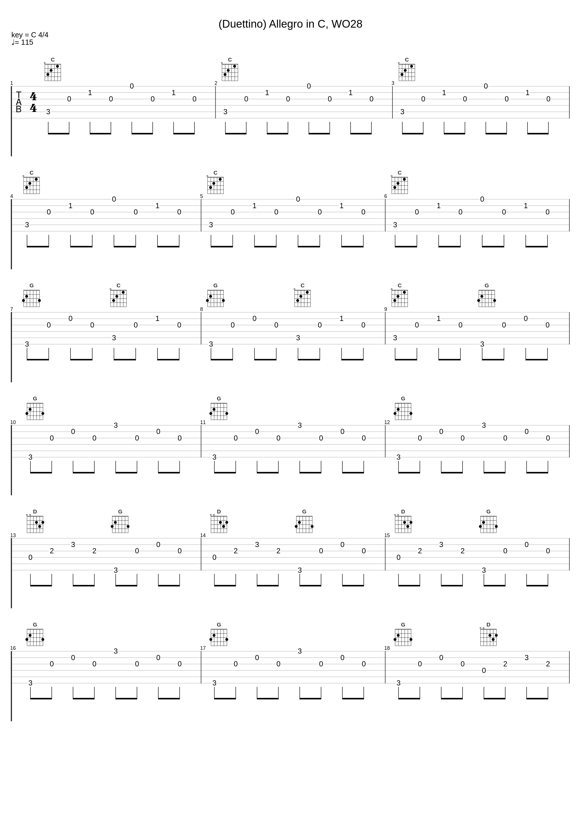 (Duettino) Allegro in C, WO28_Pietro Spada,Muzio Clementi_1