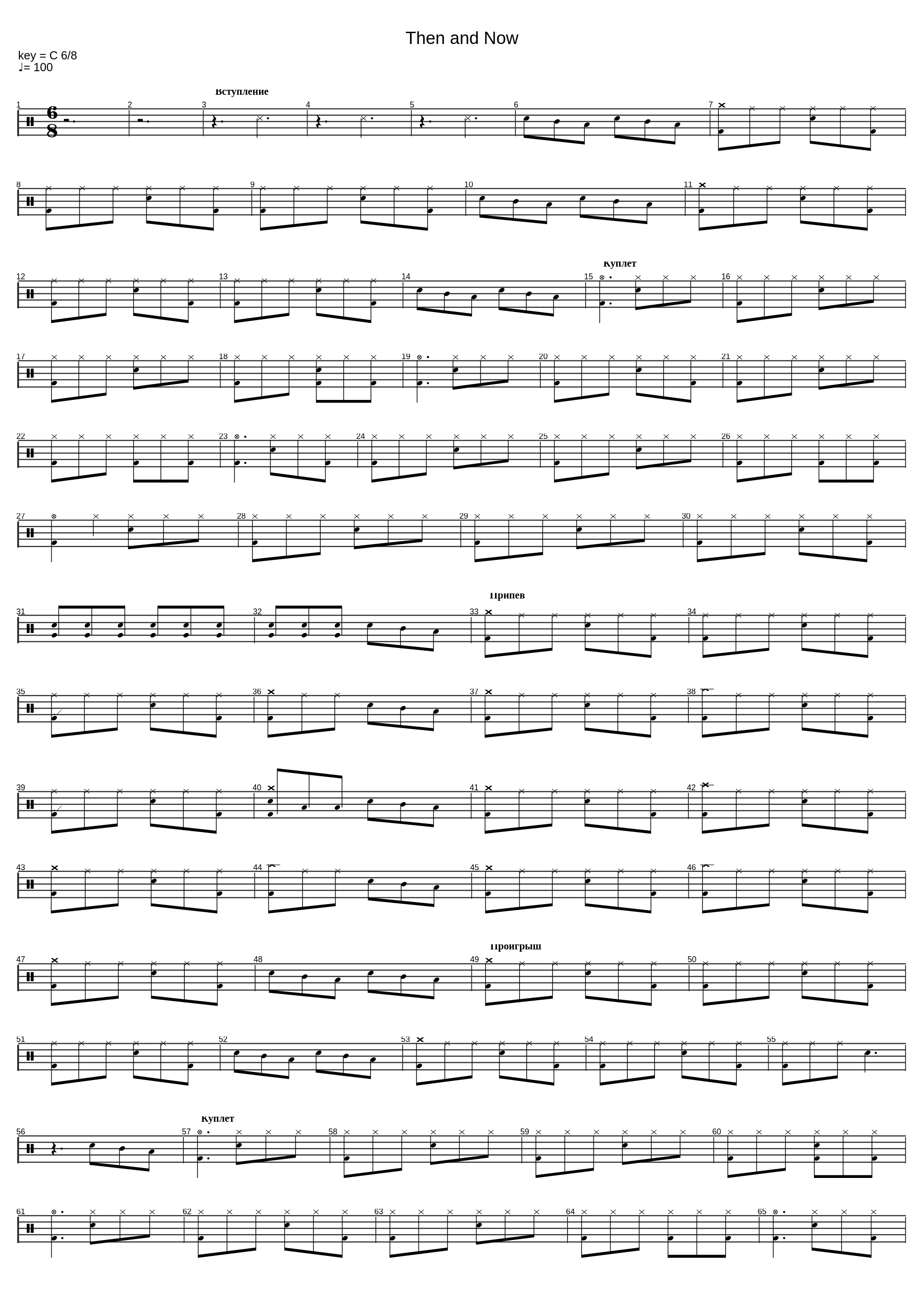 Then And Now (SA Drum Sheet Music)_Alex Who_1