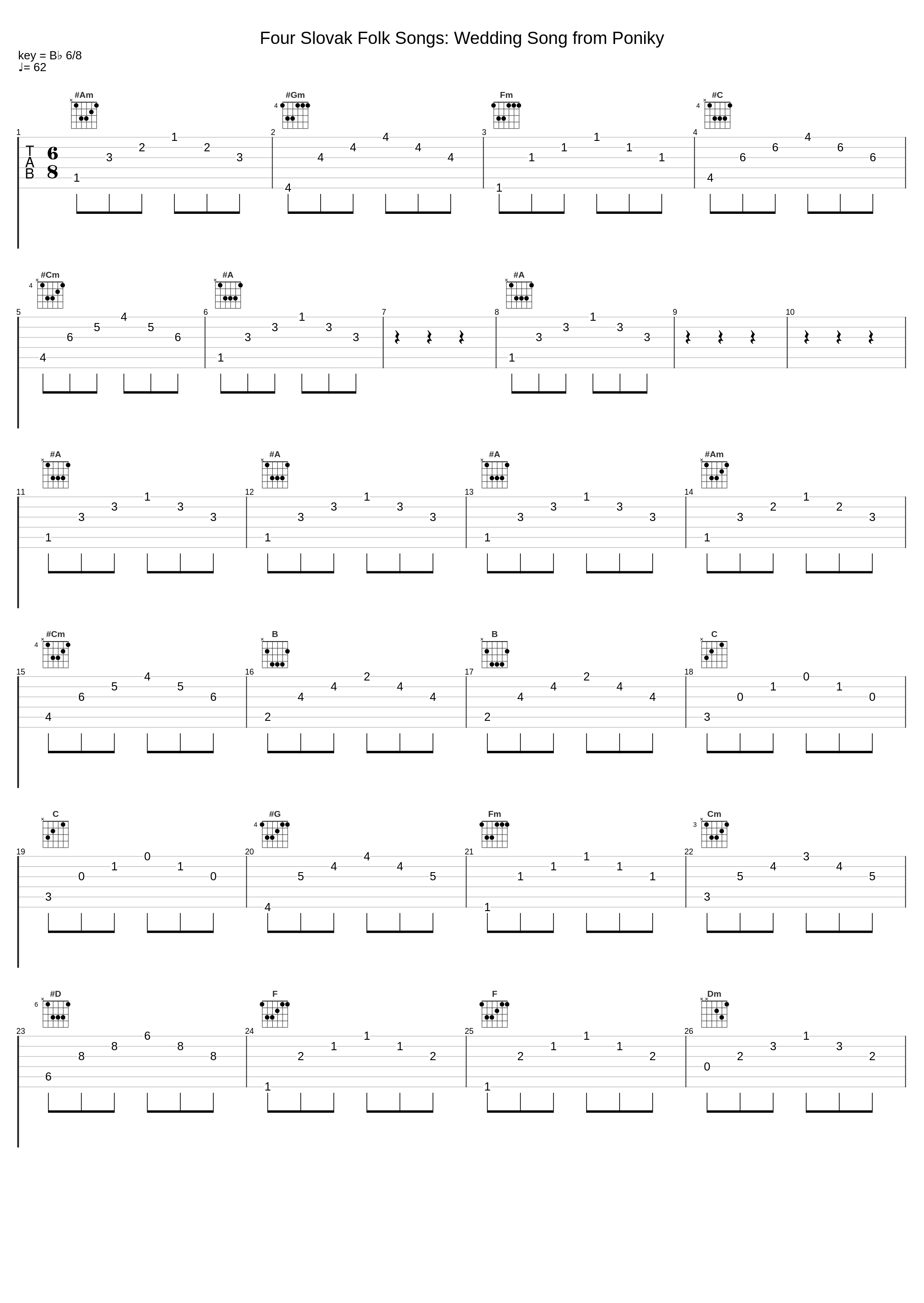 Four Slovak Folk Songs: Wedding Song from Poniky_Studentenkoor Gica,Béla Bartók_1