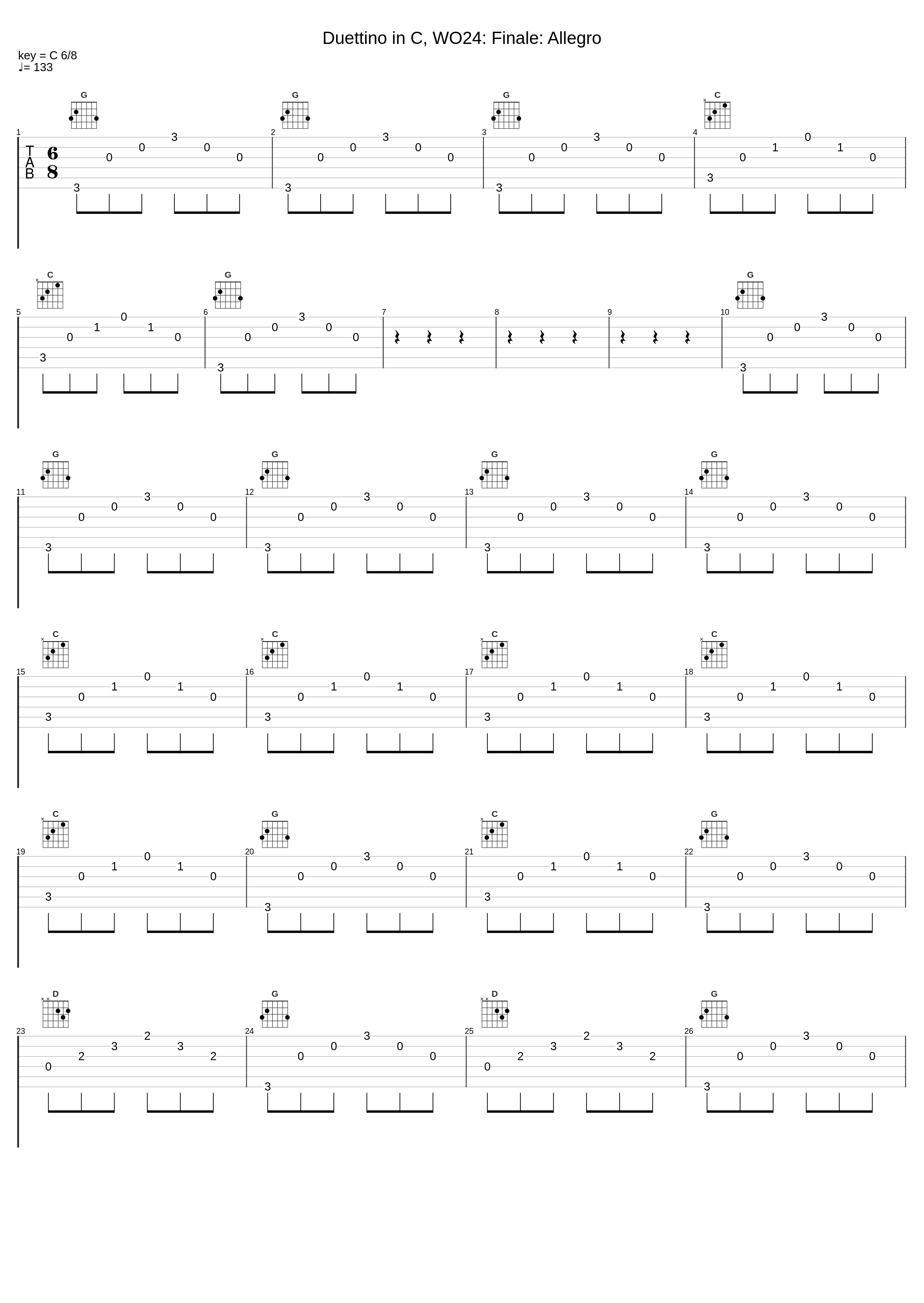 Duettino in C, WO24: Finale: Allegro_Pietro Spada,Muzio Clementi_1