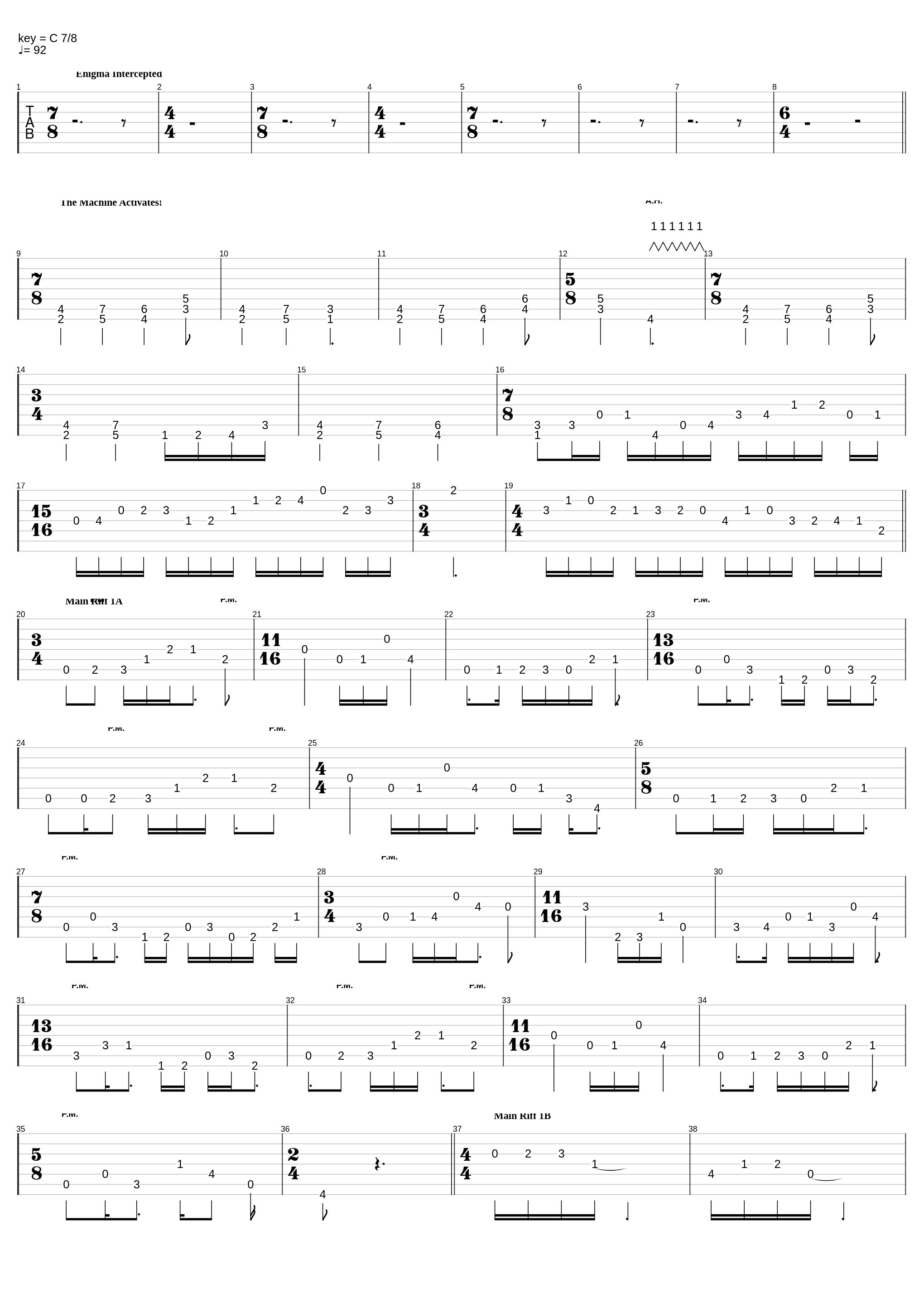 Enigma Machine (4 String Bass Standard Tuning)_Dream Theater_1