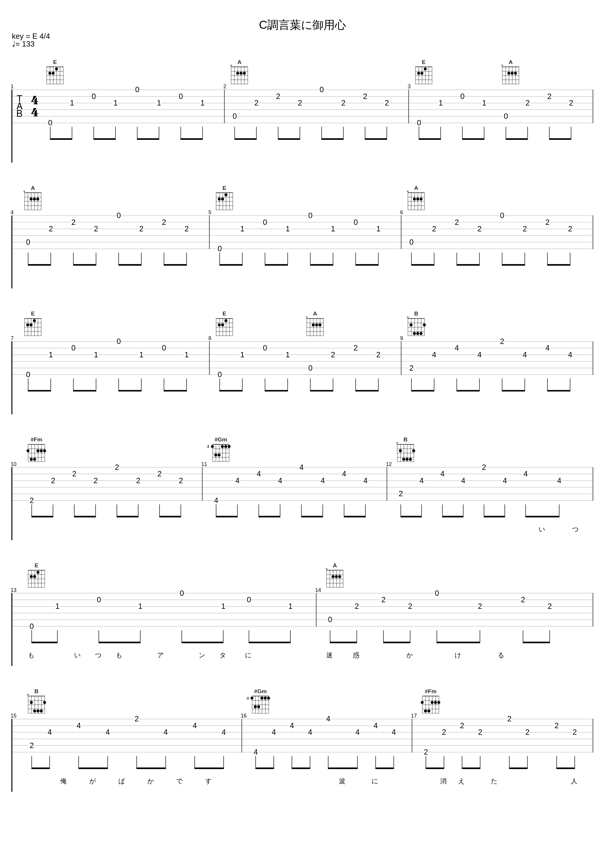 C調言葉に御用心_南方之星_1