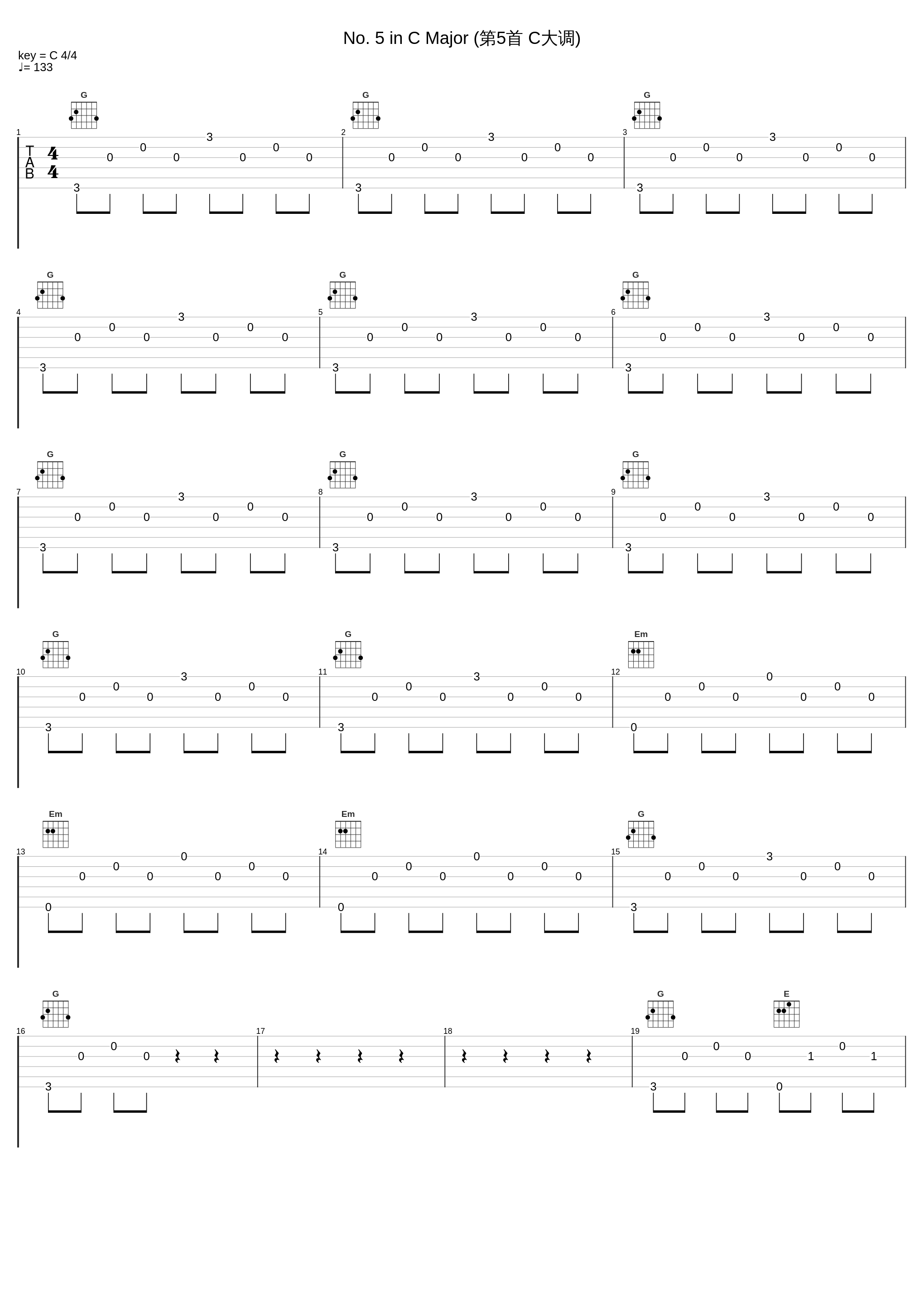 No. 5 in C Major (第5首 C大调)_Julian Bream_1