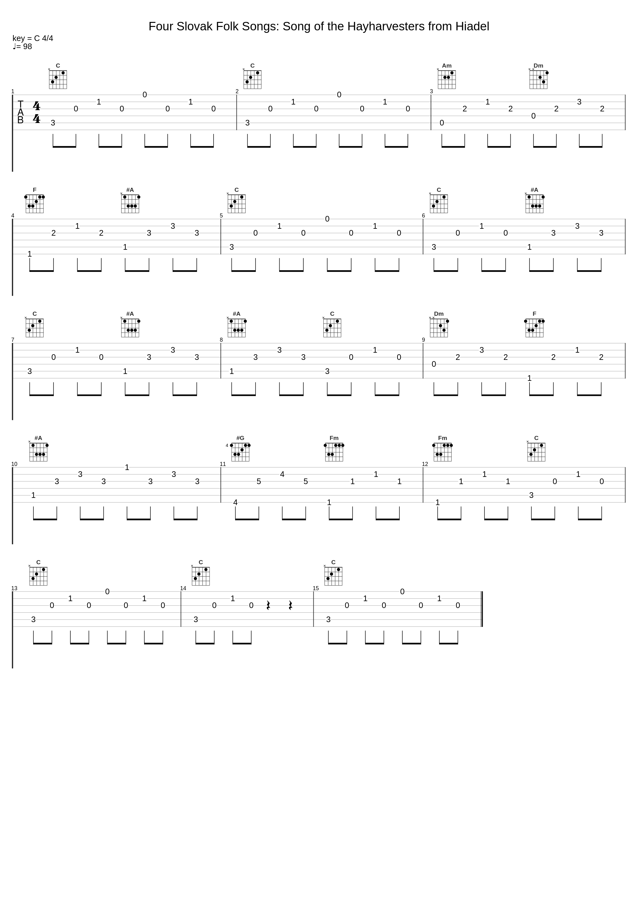 Four Slovak Folk Songs: Song of the Hayharvesters from Hiadel_Studentenkoor Gica,Béla Bartók_1