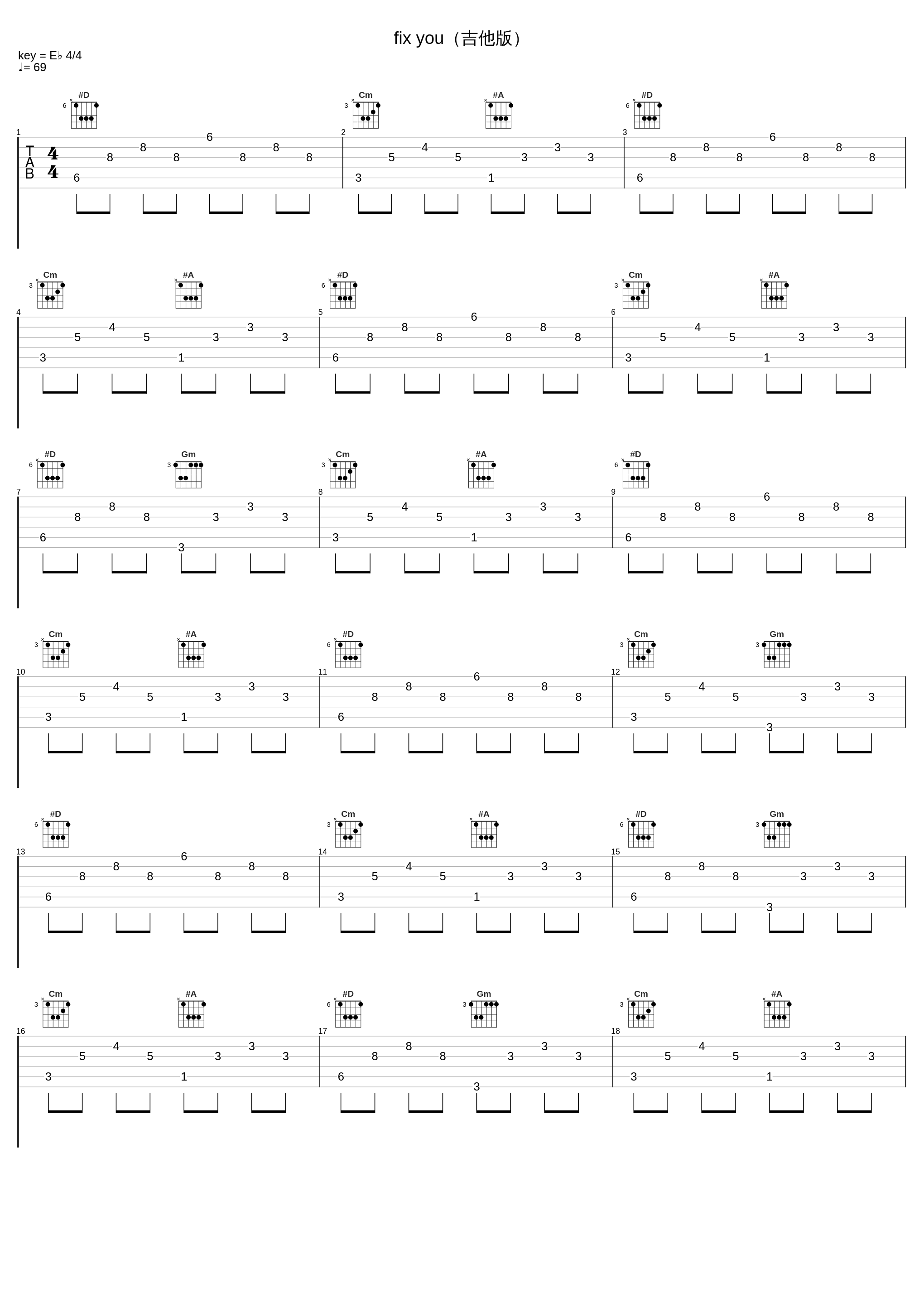 fix you（吉他版）_Leon Alex_1
