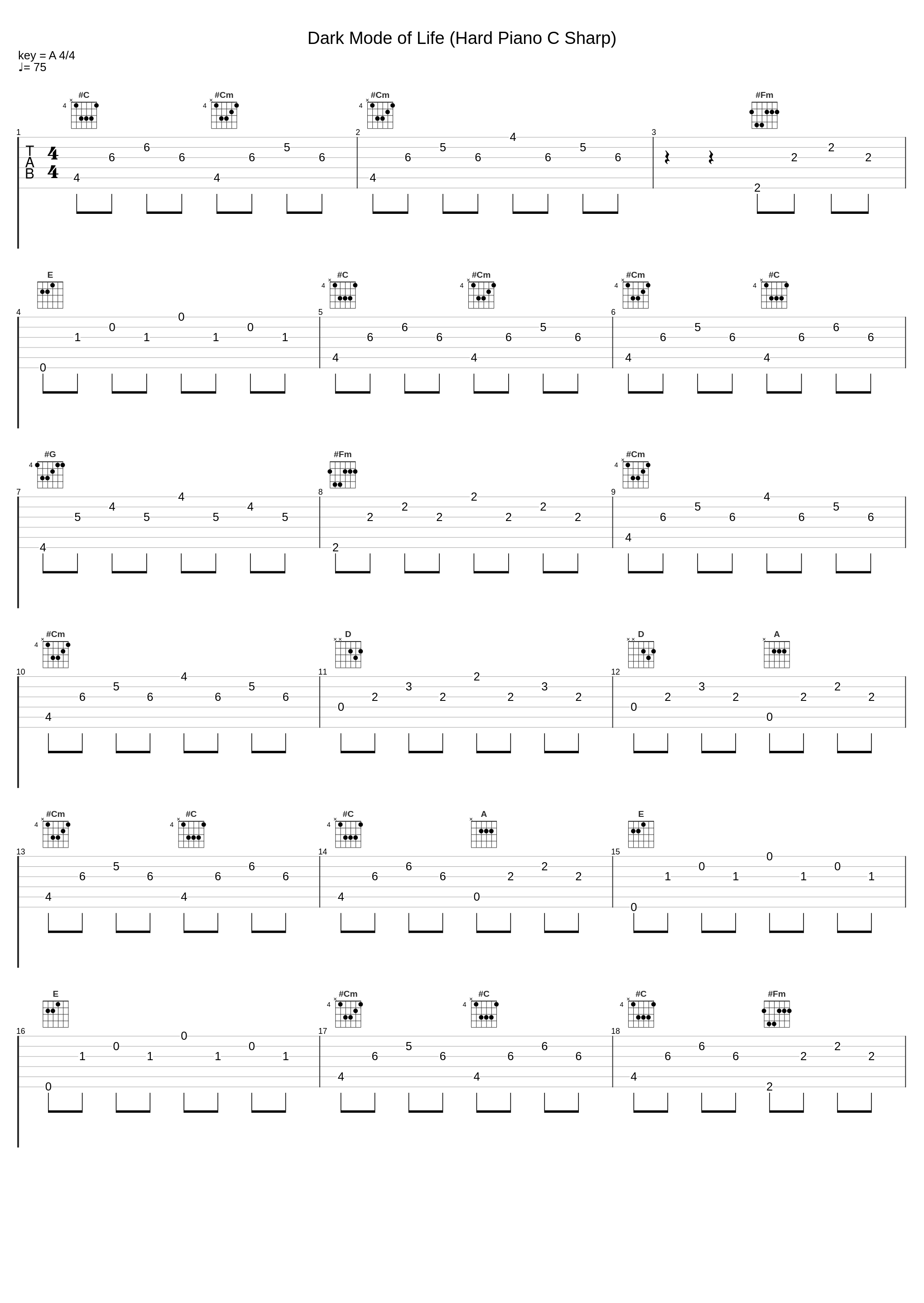 Dark Mode of Life (Hard Piano C Sharp)_Harry Martin_1