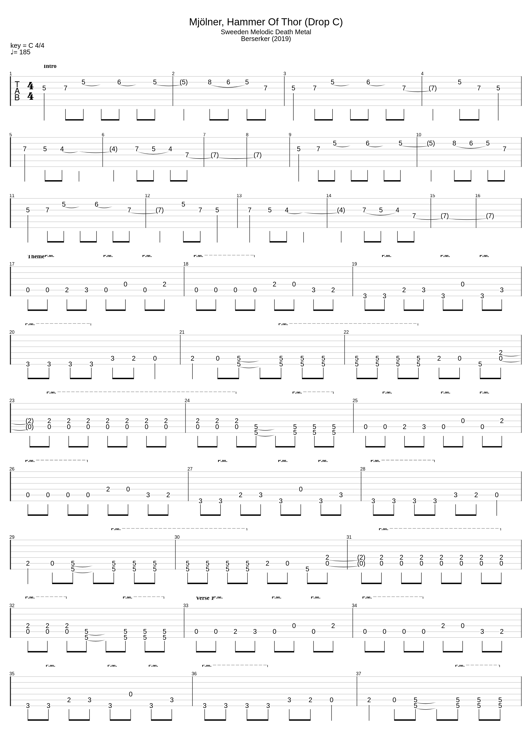 Mjölner, Hammer Of Thor (Drop C)_Amon Amarth_1