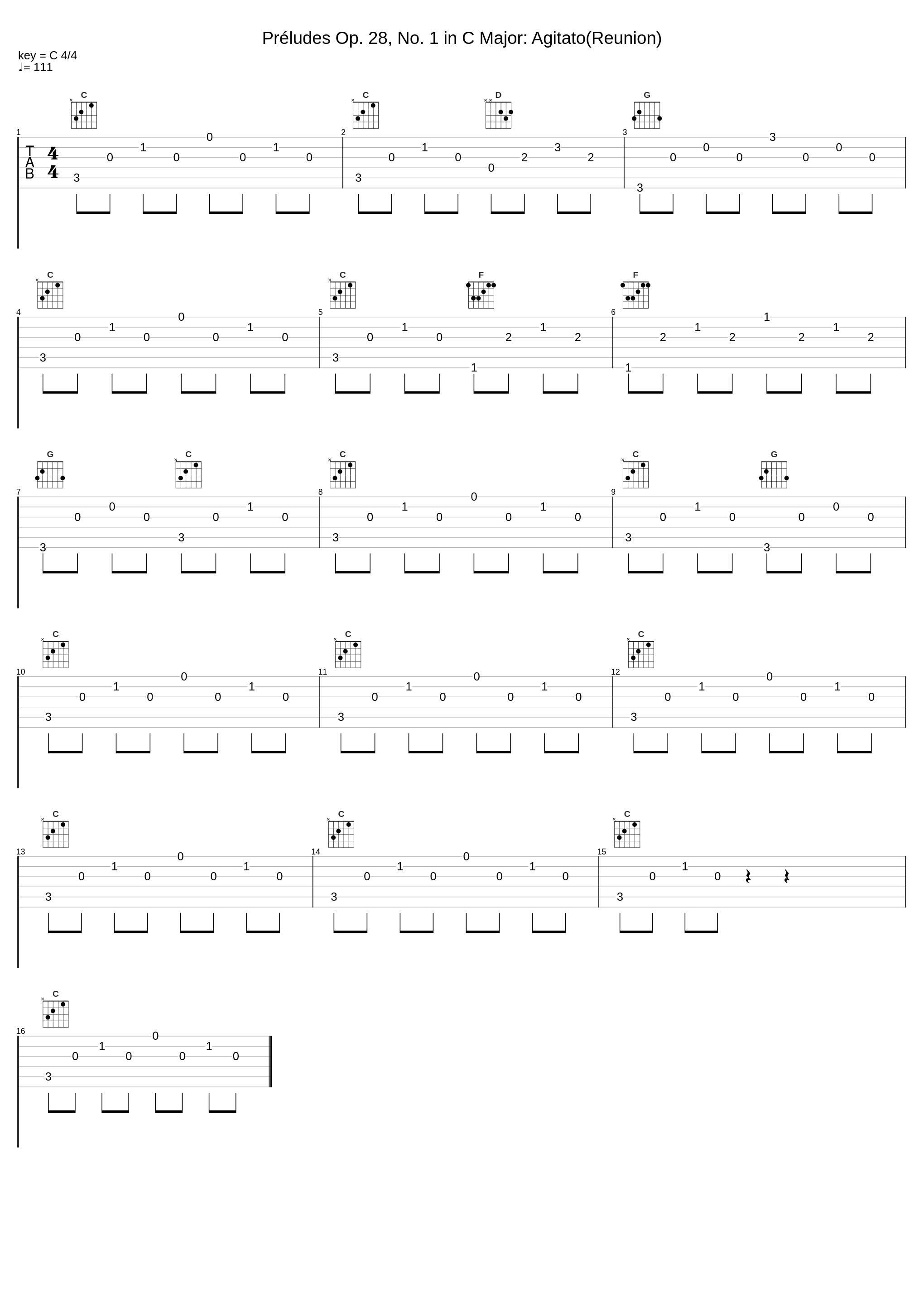 Préludes Op. 28, No. 1 in C Major: Agitato(Reunion)_Classical Coterie,Frédéric Chopin_1