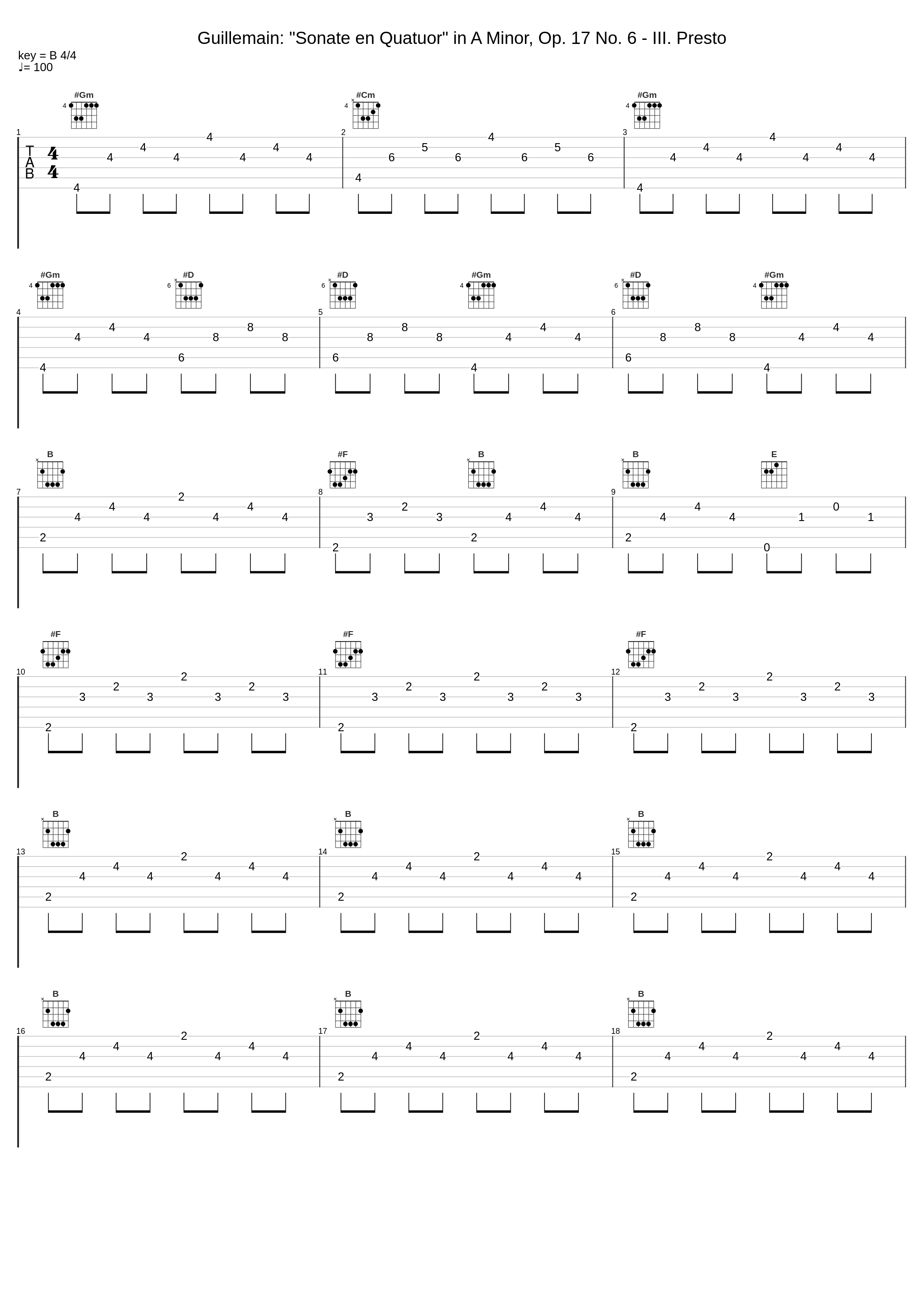 Guillemain: "Sonate en Quatuor" in A Minor, Op. 17 No. 6 - III. Presto_Wilbert Hazelzet,Jaap Ter Linden,Musica Antiqua Köln,Reinhard Goebel_1