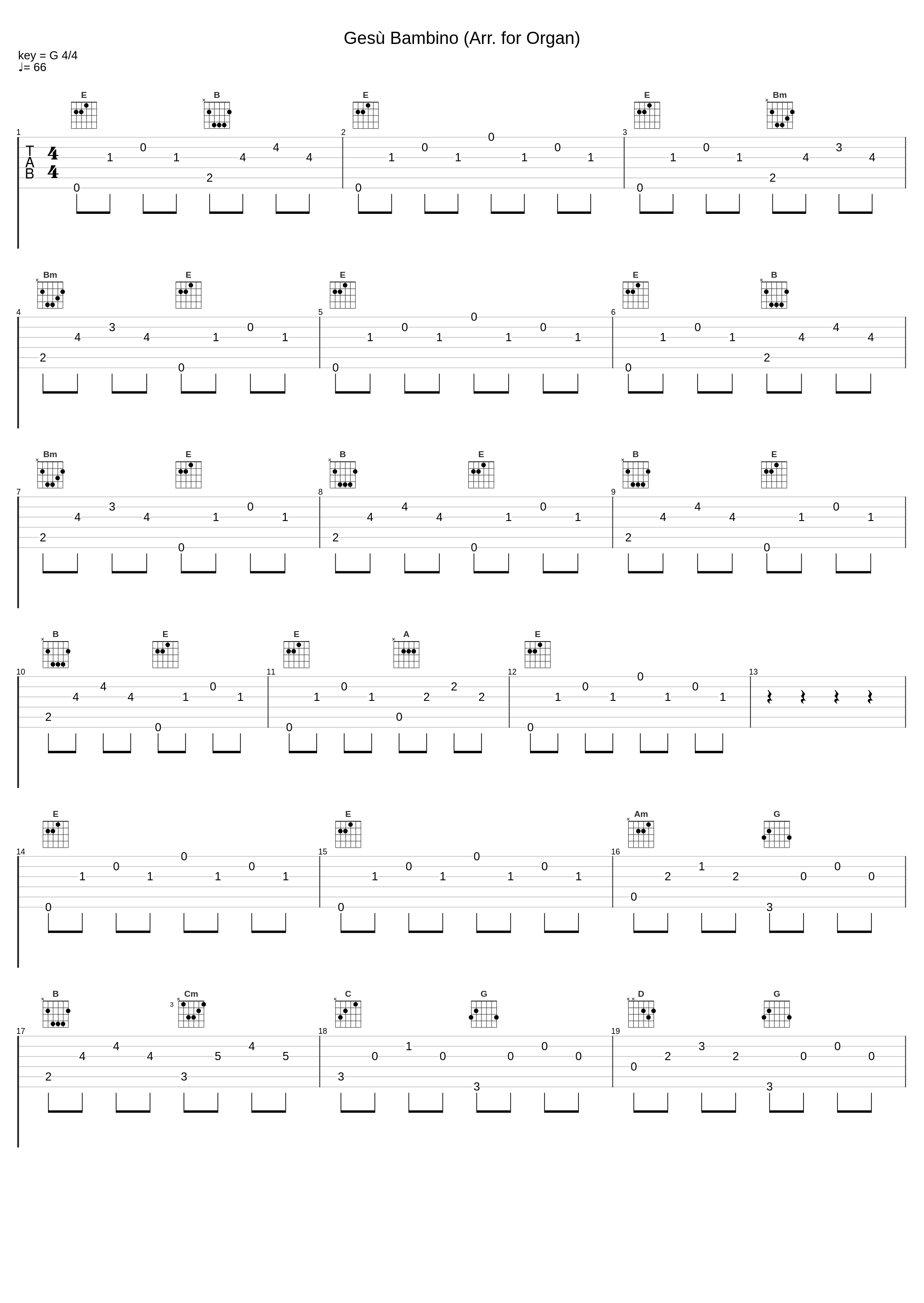 Gesù Bambino (Arr. for Organ)_John Walker_1