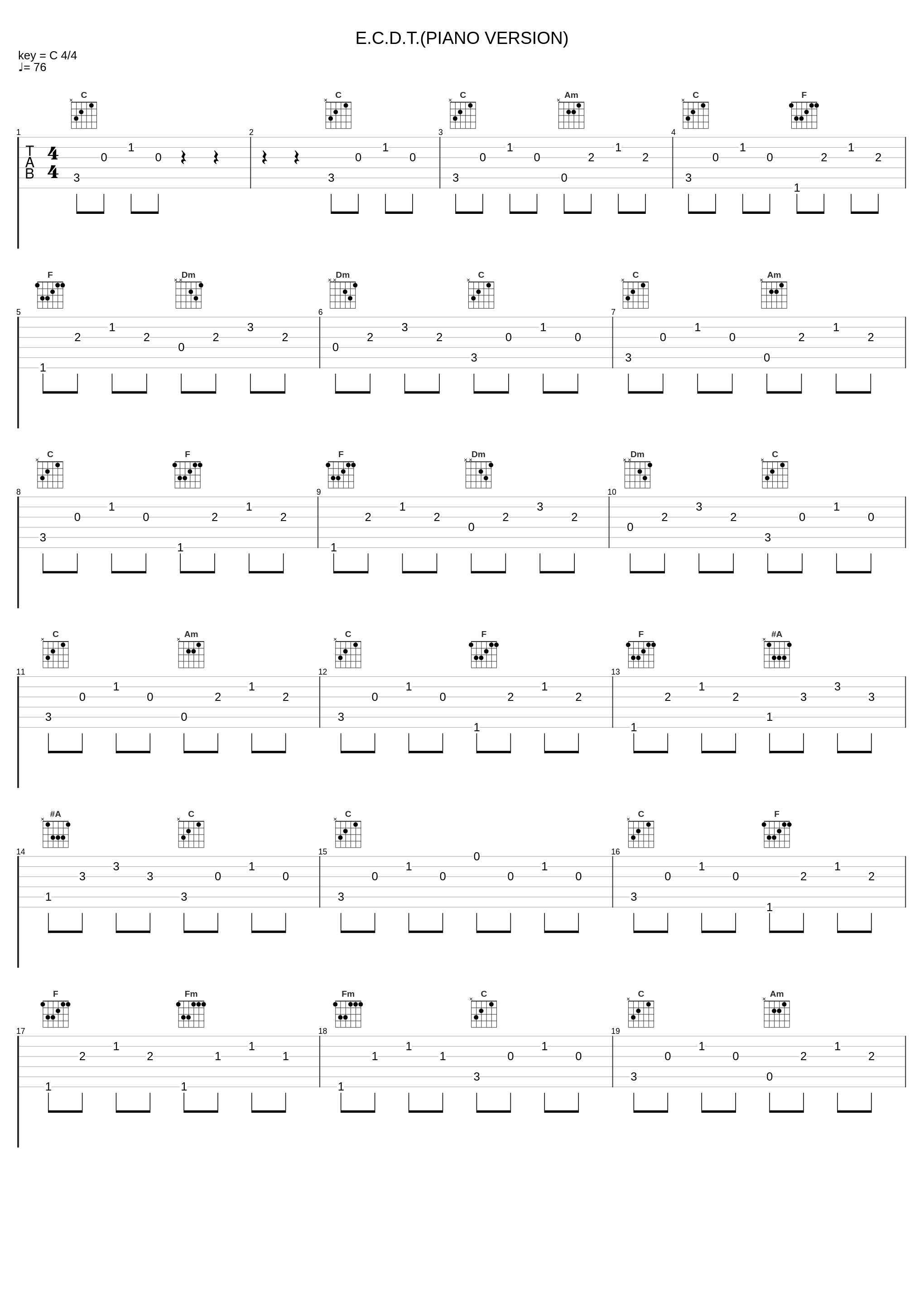 E.C.D.T.(PIANO VERSION)_Beat Crusaders_1