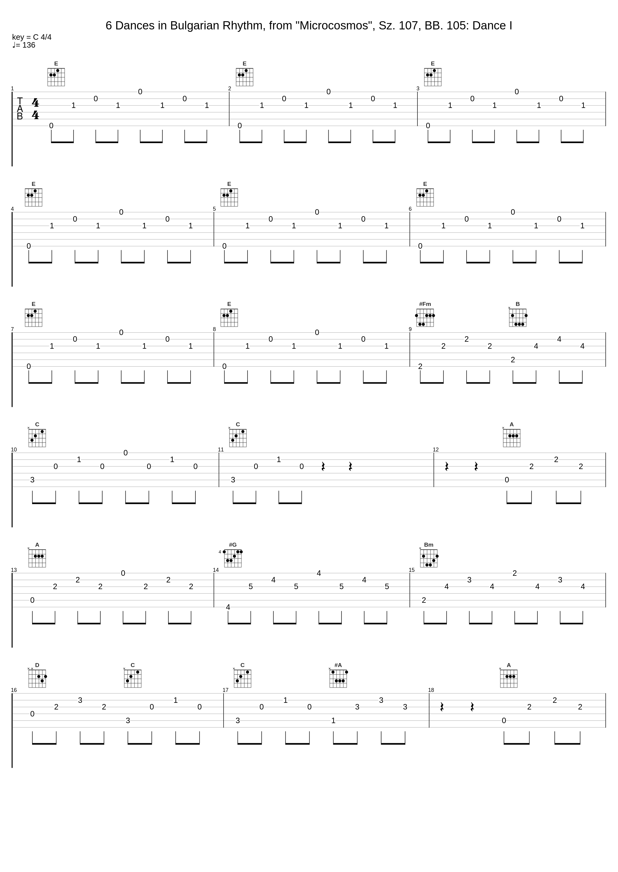 6 Dances in Bulgarian Rhythm, from "Microcosmos", Sz. 107, BB. 105: Dance I_Dejan Lazić,Béla Bartók_1