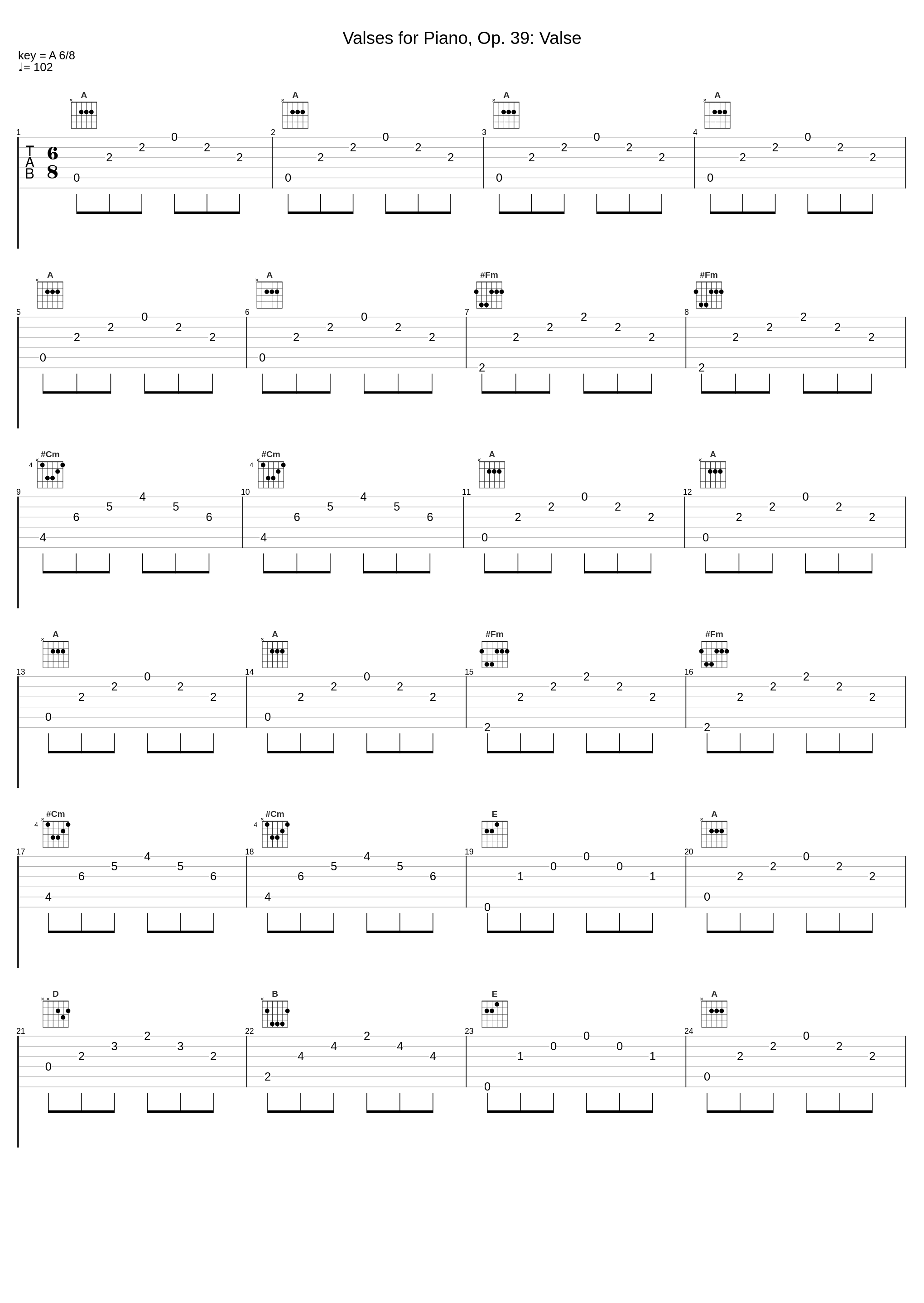 Valses for Piano, Op. 39: Valse_Josef Suk,Josef Hála_1