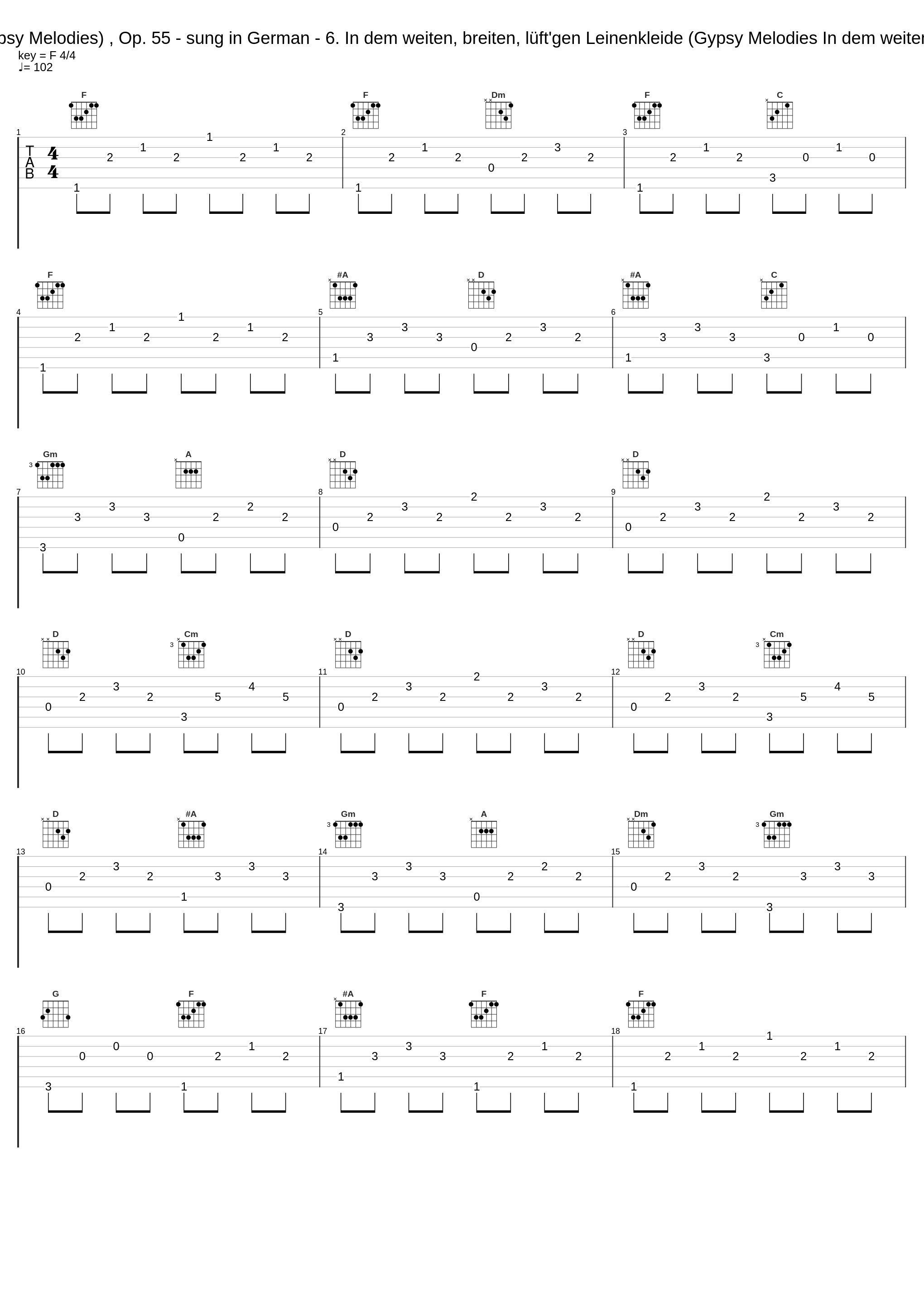 Dvořák: Ciganské melodie (Gypsy Melodies) , Op. 55 - sung in German - 6. In dem weiten, breiten, lüft'gen Leinenkleide (Gypsy Melodies In dem weiten, breiten, lüft'gen Leinenkleide)_Anne Sofie von Otter,Bengt Forsberg_1