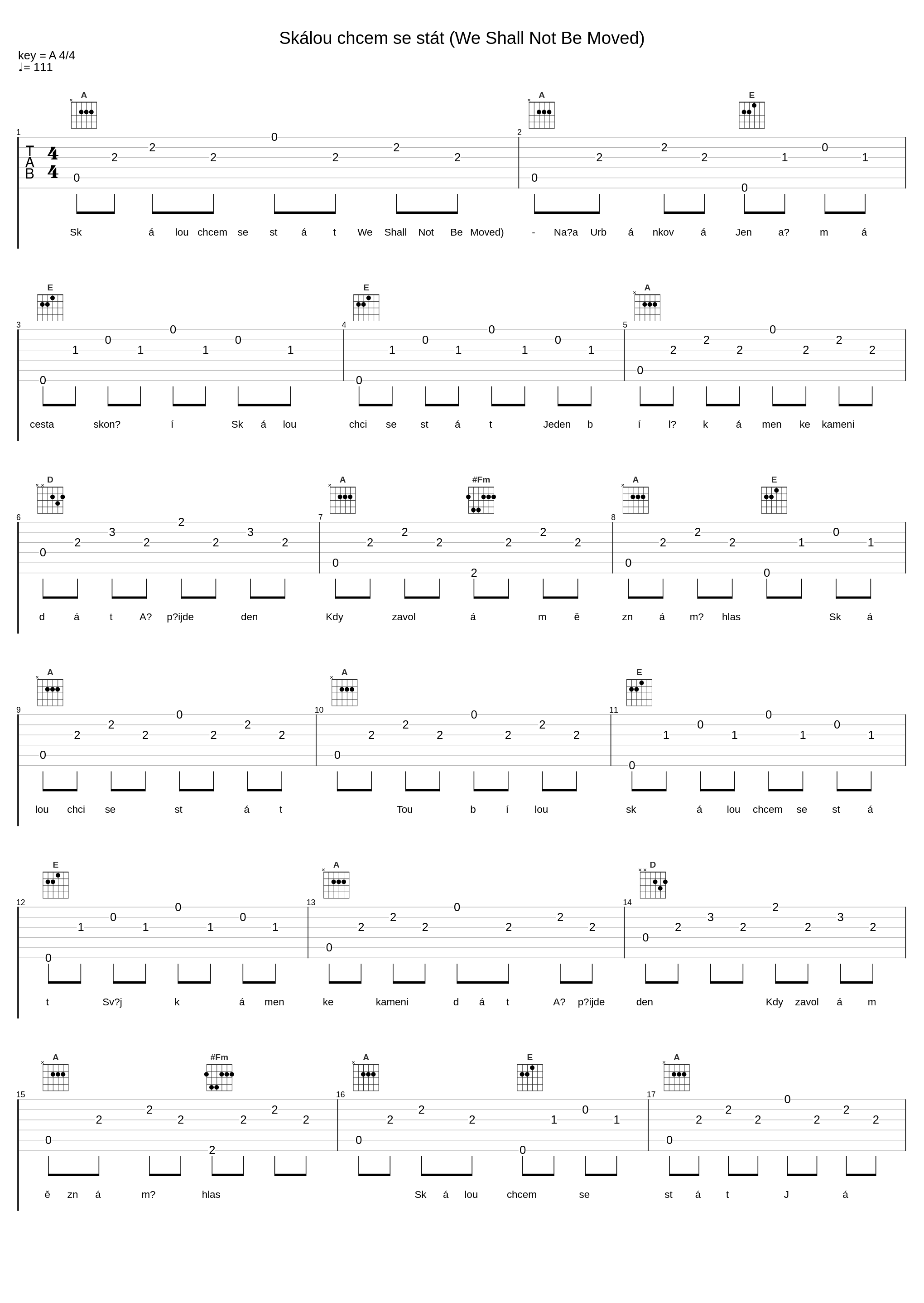 Skálou chcem se stát (We Shall Not Be Moved)_Naďa Urbánková_1