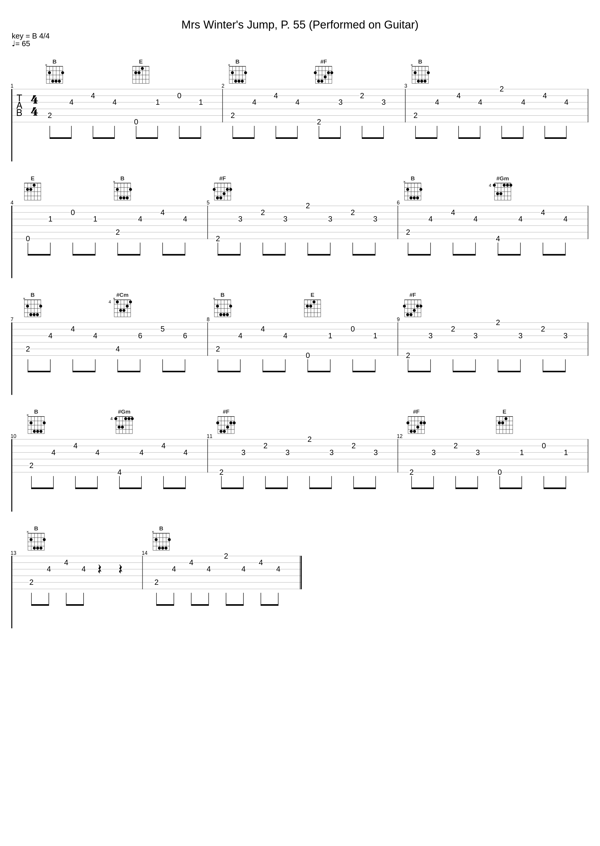 Mrs Winter's Jump, P. 55 (Performed on Guitar)_Michael Butten_1