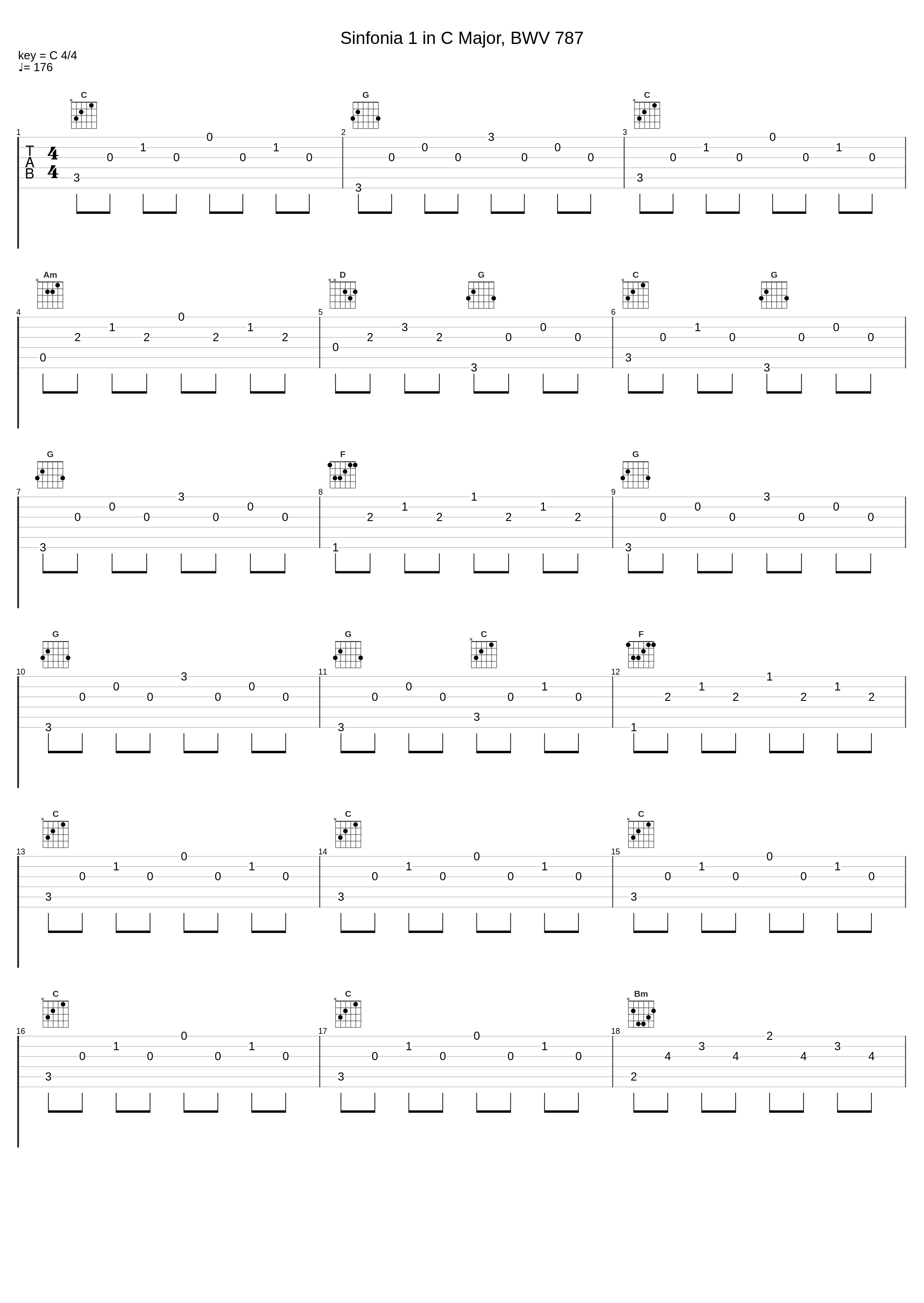 Sinfonia 1 in C Major, BWV 787_Al Goranski,Johann Sebastian Bach_1