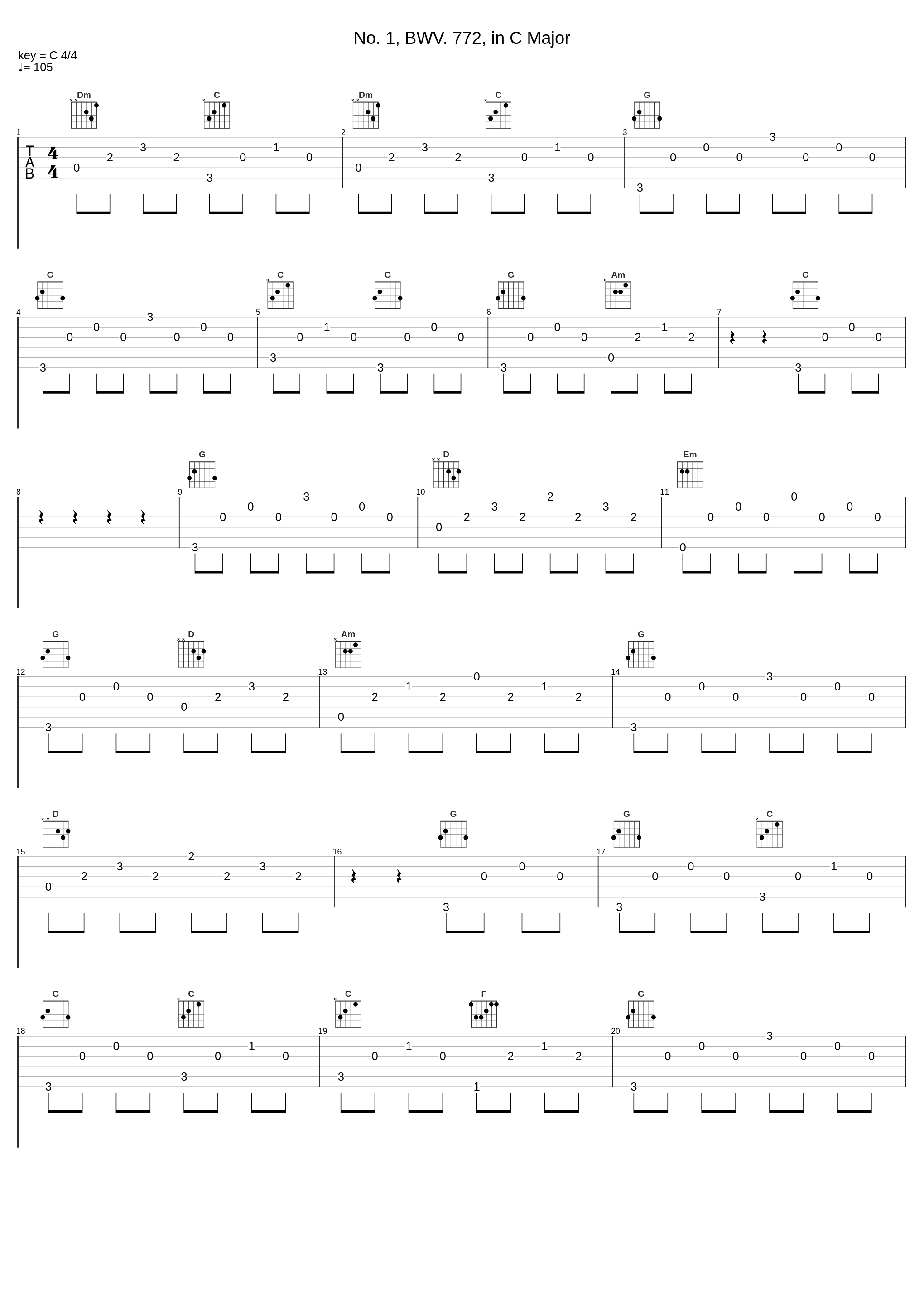 No. 1, BWV. 772, in C Major_Peter Serkin_1