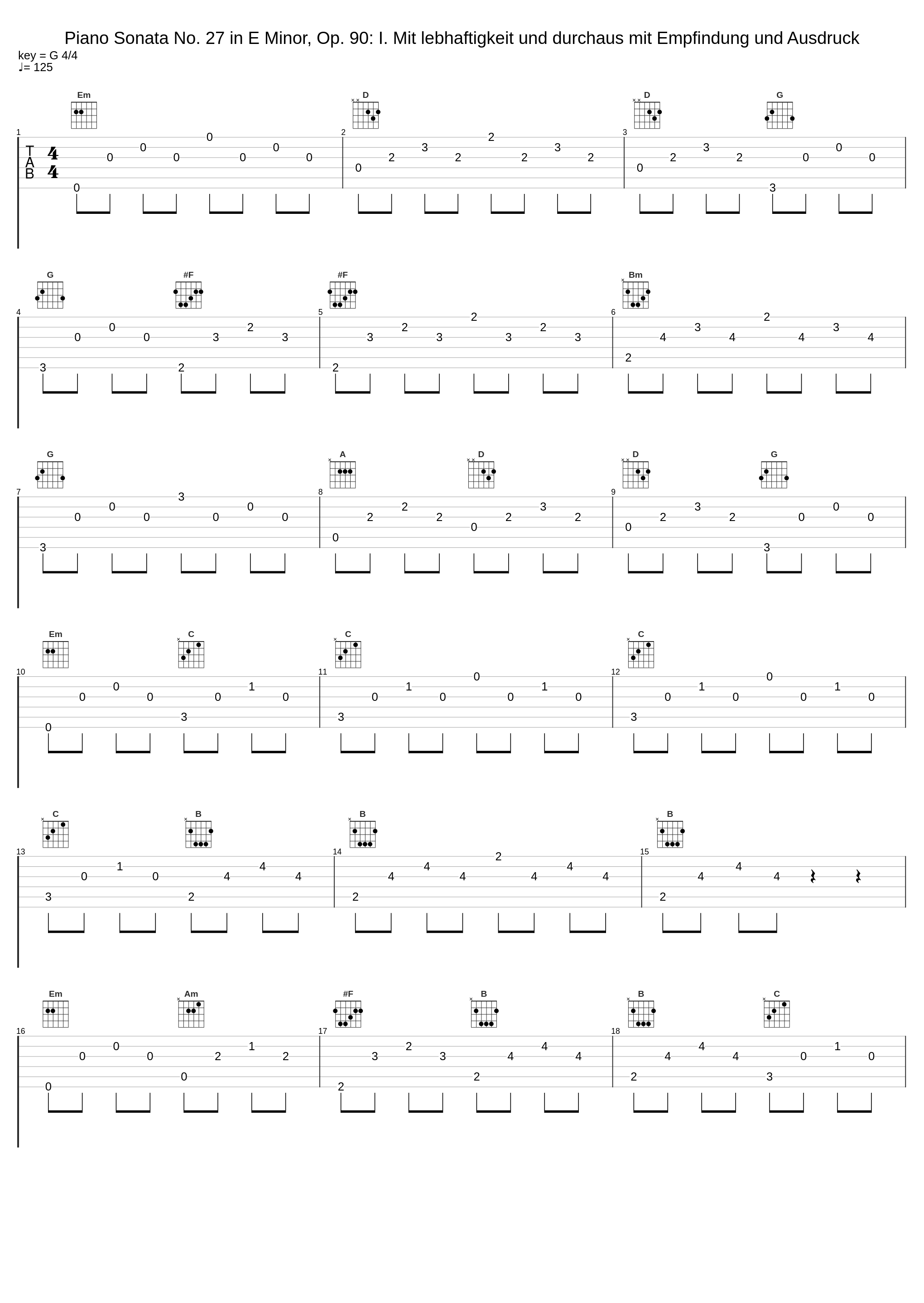 Piano Sonata No. 27 in E Minor, Op. 90: I. Mit lebhaftigkeit und durchaus mit Empfindung und Ausdruck_Ludwig van Beethoven,Llyr Williams_1