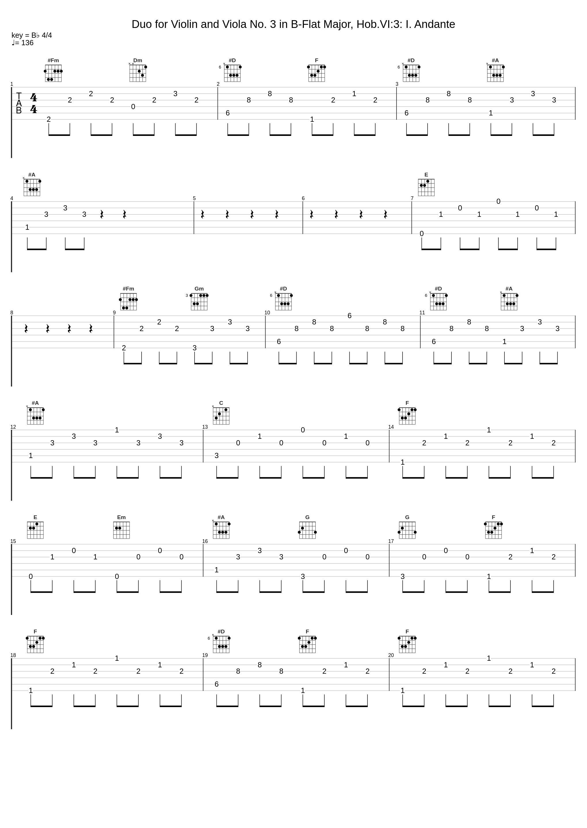 Duo for Violin and Viola No. 3 in B-Flat Major, Hob.VI:3: I. Andante_Anton Steck_1