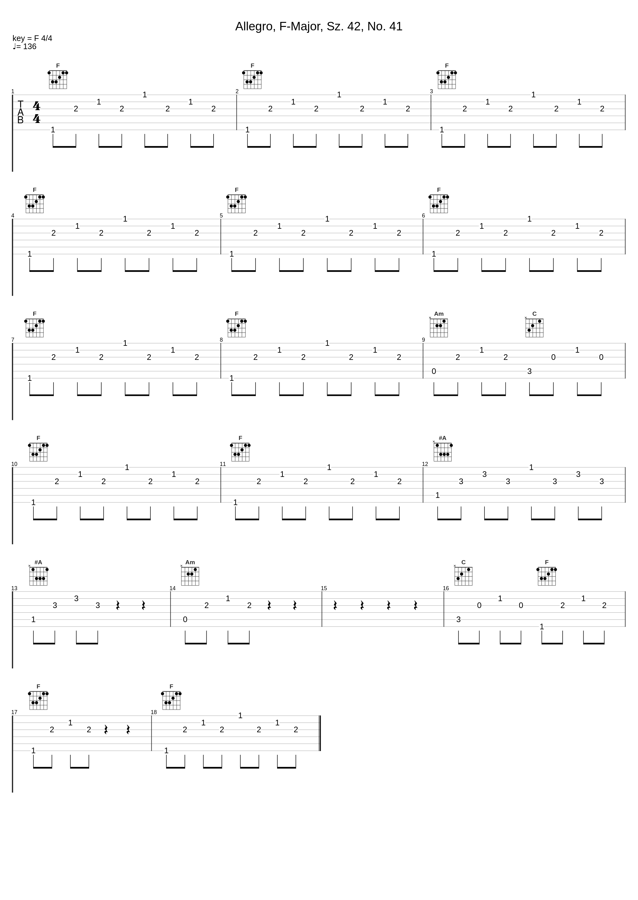 Allegro, F-Major, Sz. 42, No. 41_Robert von Heeren,Béla Bartók_1