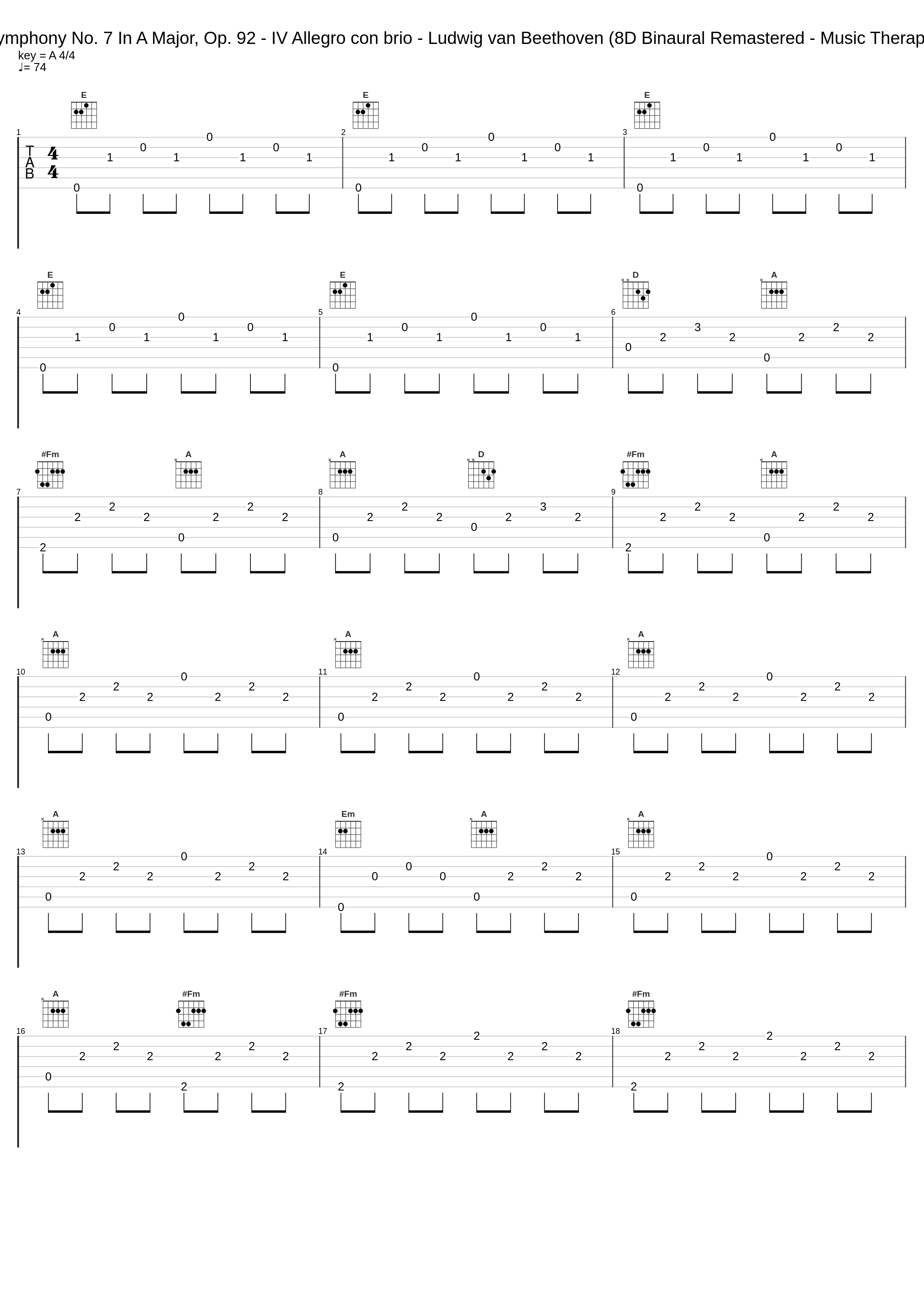Symphony No. 7 In A Major, Op. 92 - IV Allegro con brio - Ludwig van Beethoven (8D Binaural Remastered - Music Therapy)_Ludwig van Beethoven_1