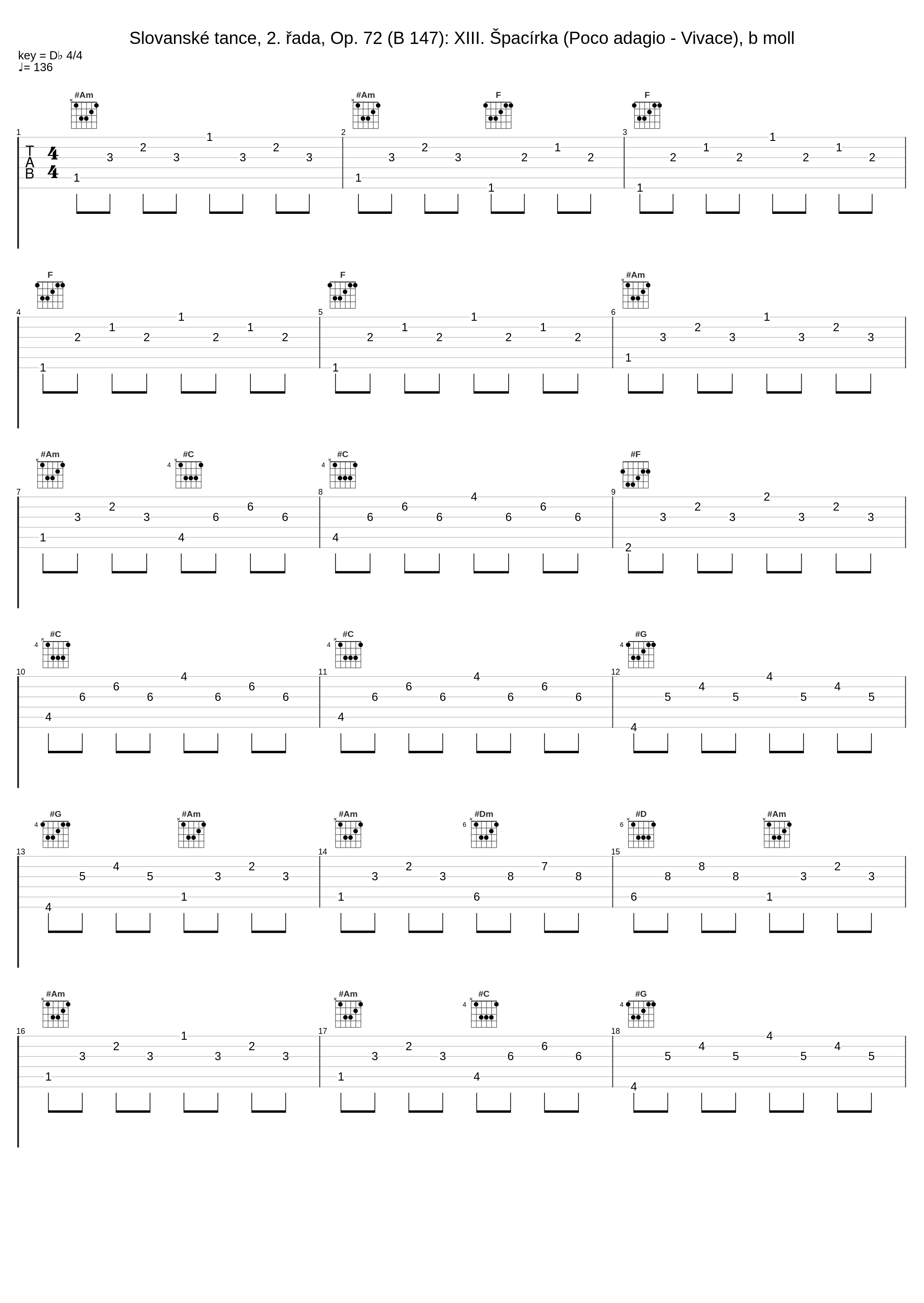 Slovanské tance, 2. řada, Op. 72 (B 147): XIII. Špacírka (Poco adagio - Vivace), b moll_Ivan Klánský,Lukáš Klánský,Antonín Dvořák_1