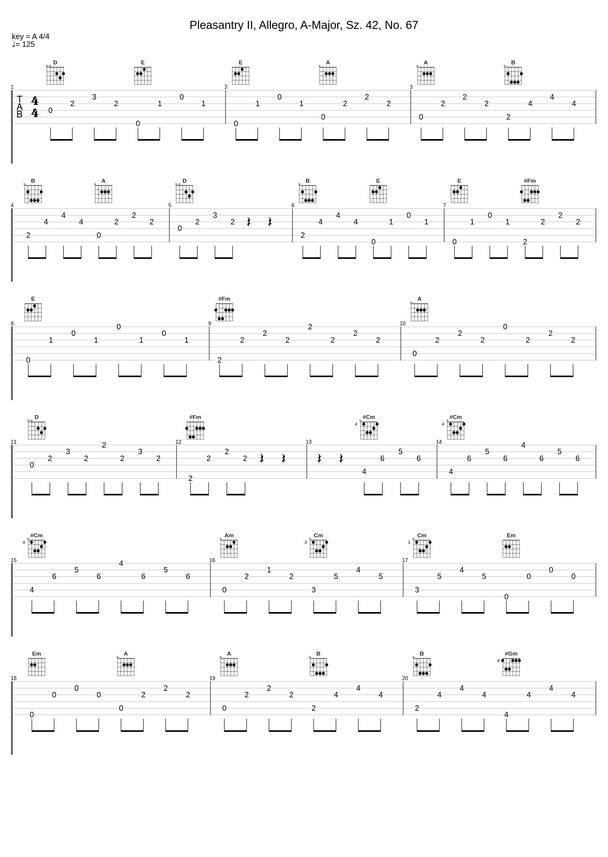 Pleasantry II, Allegro, A-Major, Sz. 42, No. 67_Robert von Heeren,Béla Bartók_1