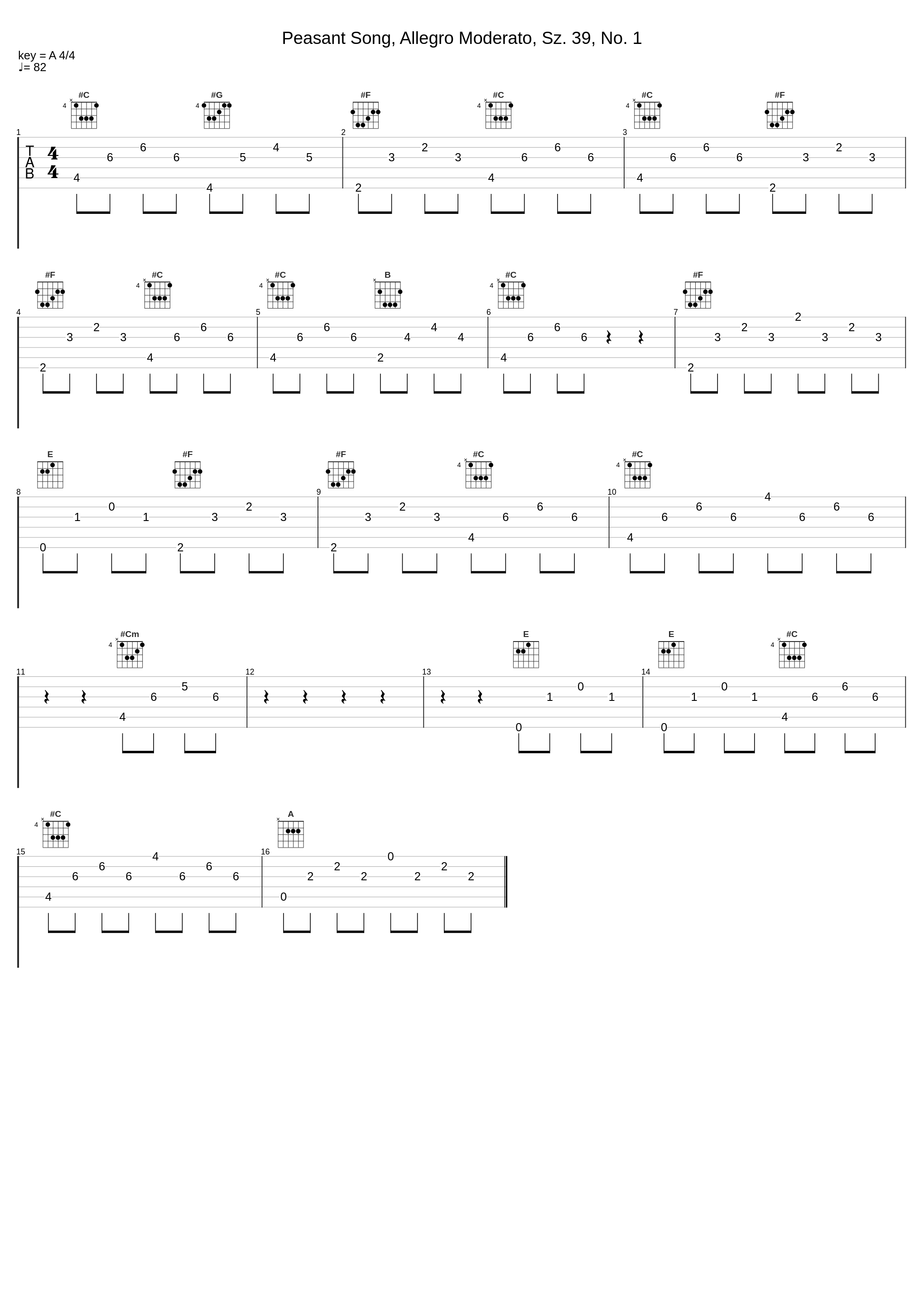 Peasant Song, Allegro Moderato, Sz. 39, No. 1_Robert von Heeren,Béla Bartók_1