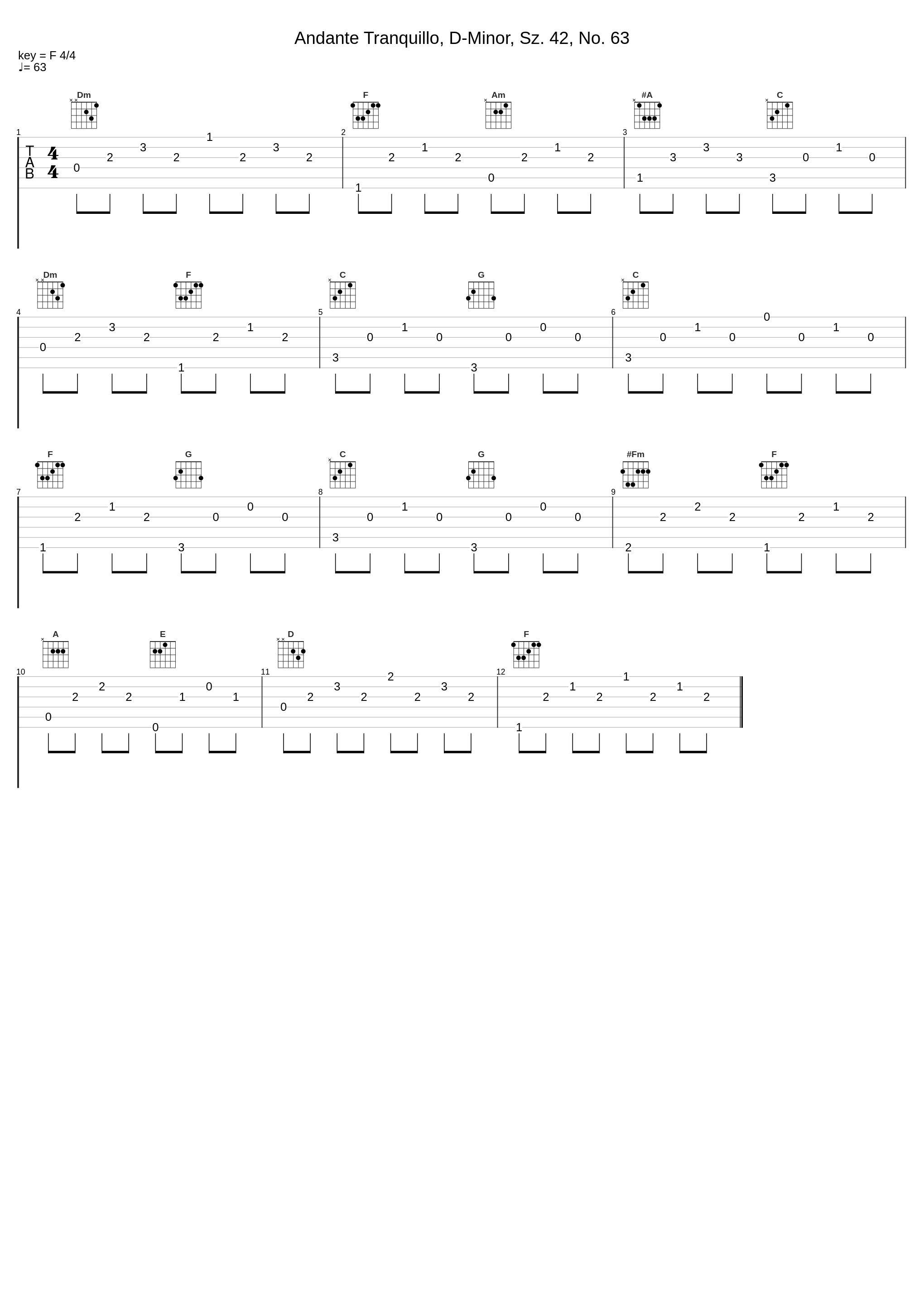 Andante Tranquillo, D-Minor, Sz. 42, No. 63_Robert von Heeren,Béla Bartók_1