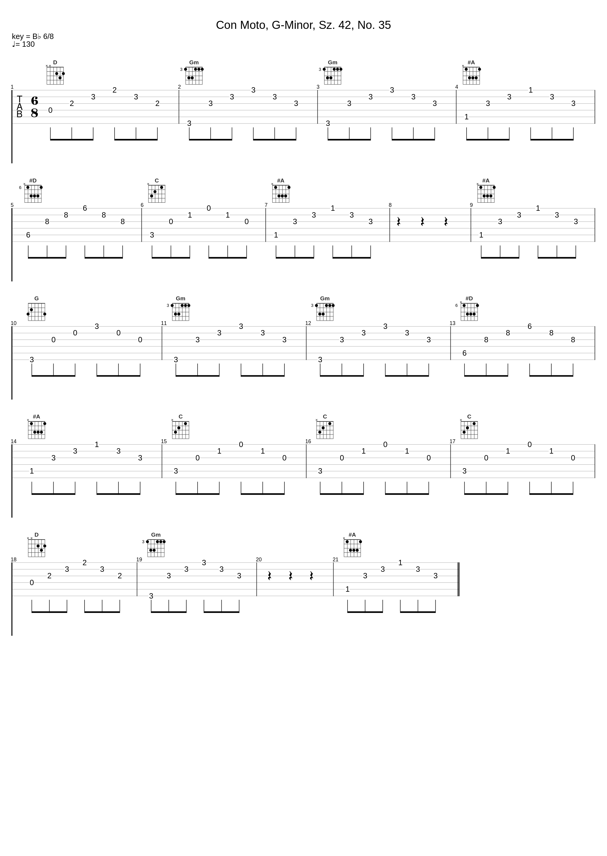 Con Moto, G-Minor, Sz. 42, No. 35_Robert von Heeren,Béla Bartók_1