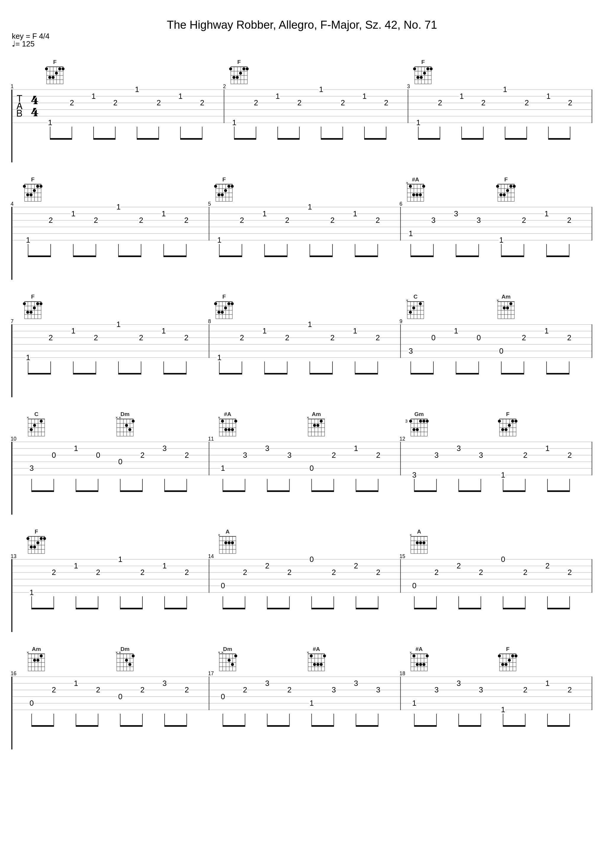 The Highway Robber, Allegro, F-Major, Sz. 42, No. 71_Robert von Heeren,Béla Bartók_1