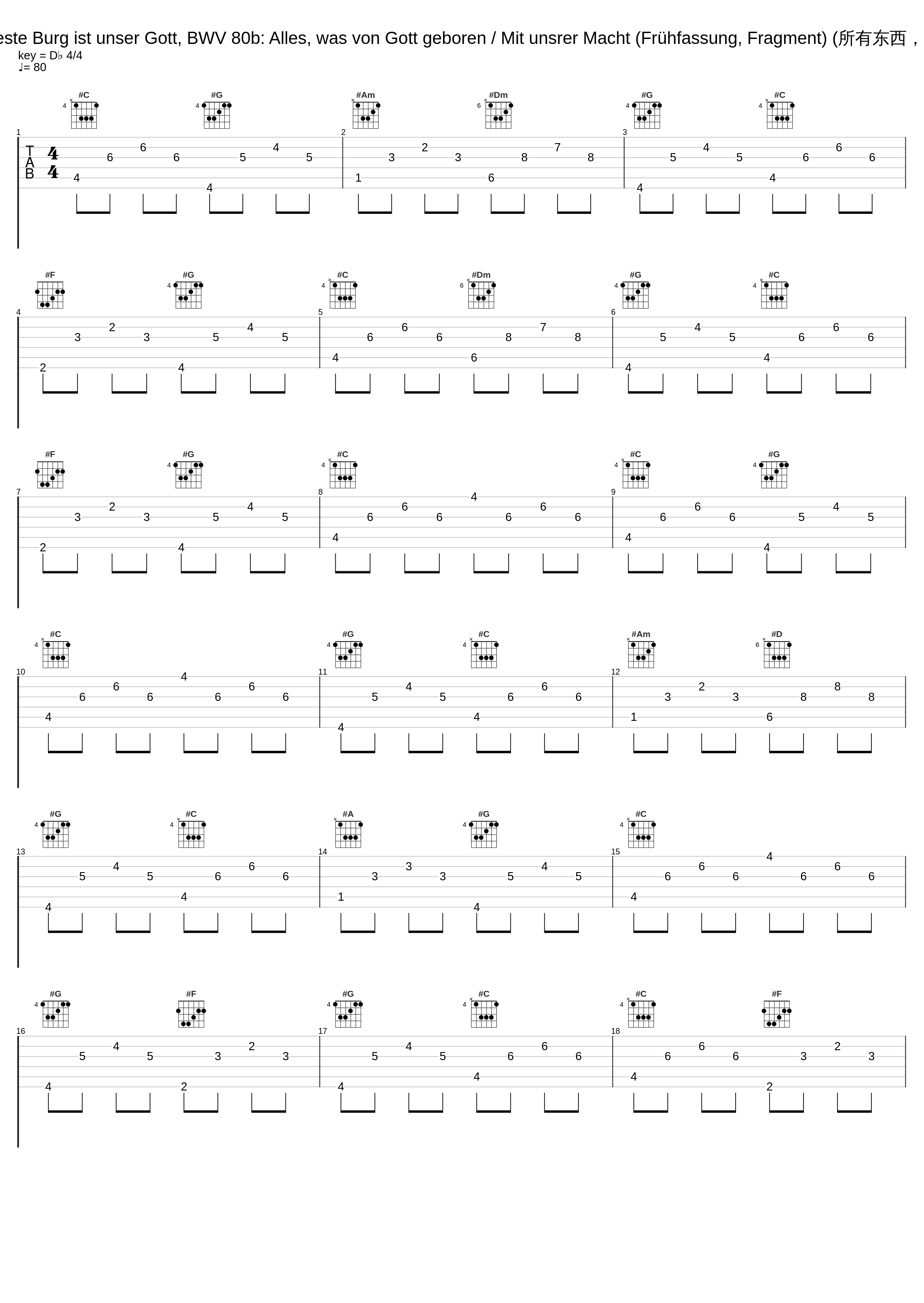 Ein feste Burg ist unser Gott, BWV 80b: Alles, was von Gott geboren / Mit unsrer Macht (Frühfassung, Fragment) (所有东西，诞生)_Christoph Spering,Johann Sebastian Bach_1