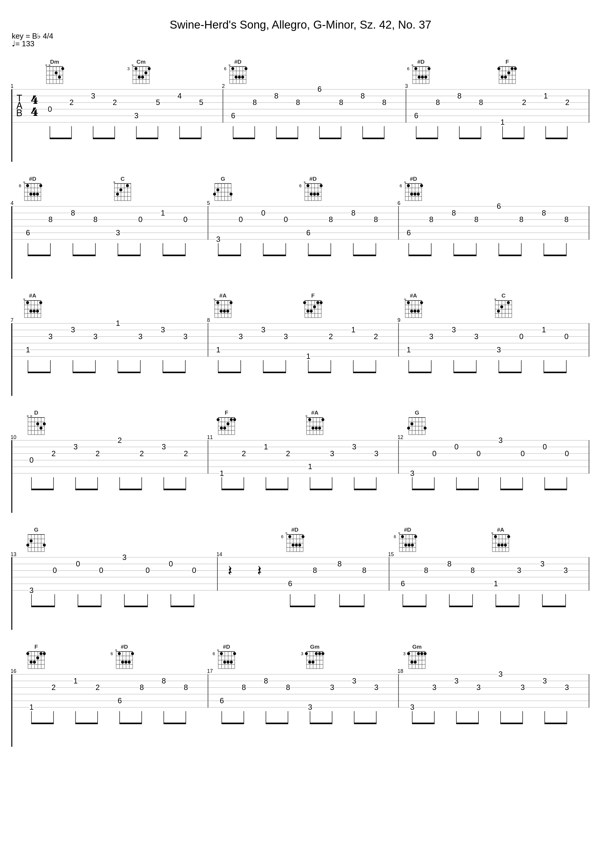 Swine-Herd's Song, Allegro, G-Minor, Sz. 42, No. 37_Robert von Heeren,Béla Bartók_1