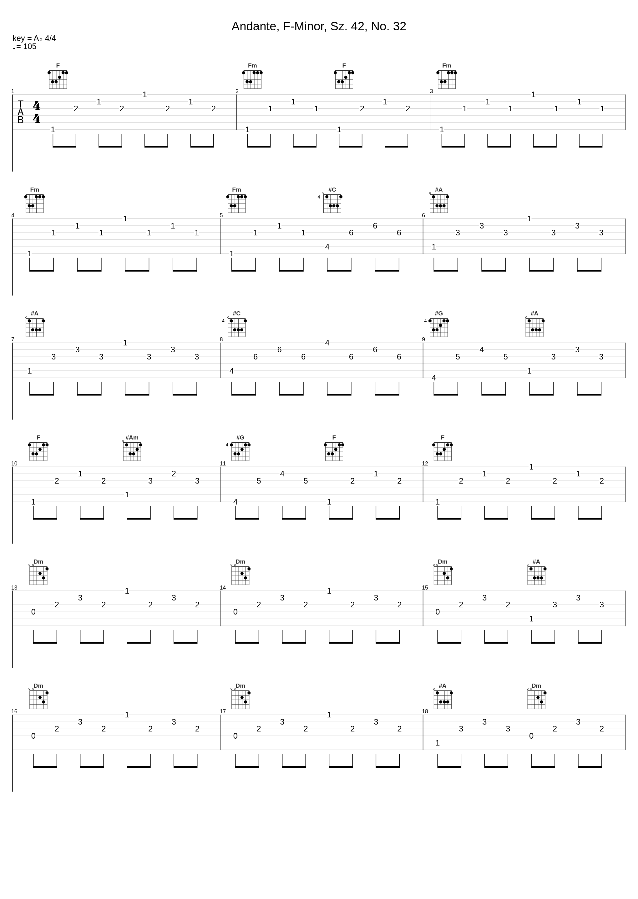 Andante, F-Minor, Sz. 42, No. 32_Robert von Heeren,Béla Bartók_1