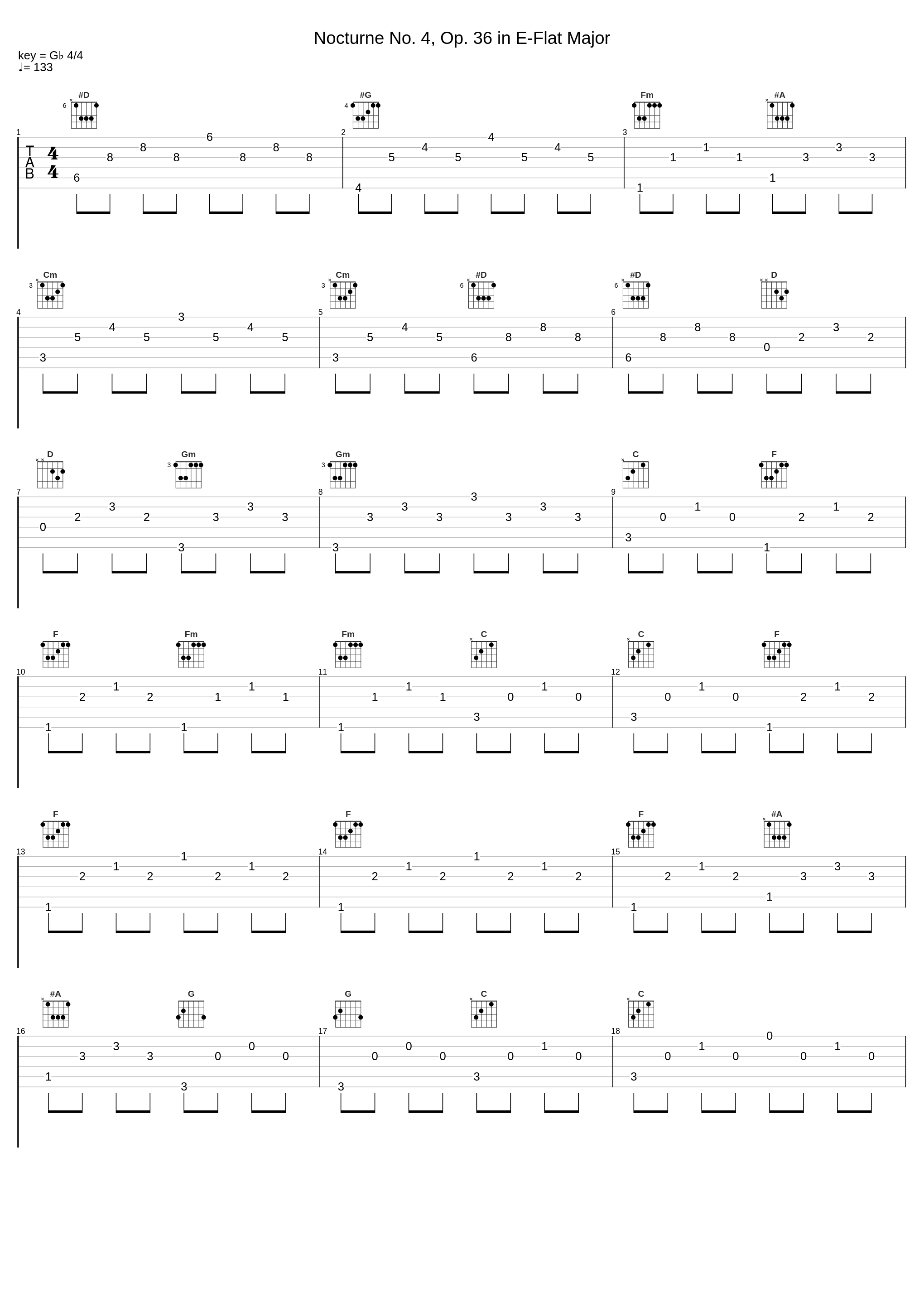 Nocturne No. 4, Op. 36 in E-Flat Major_Gabriel Fauré_1