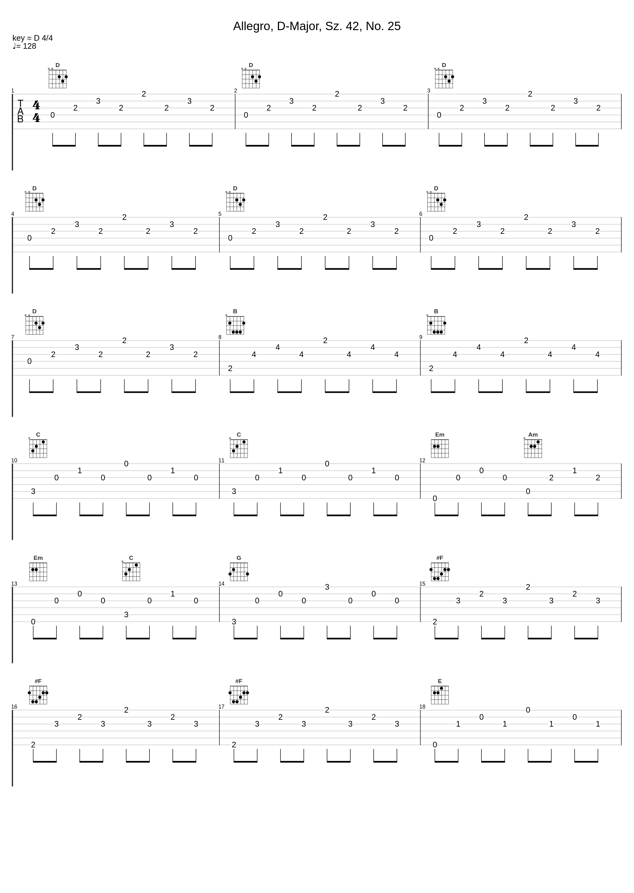 Allegro, D-Major, Sz. 42, No. 25_Robert von Heeren,Béla Bartók_1