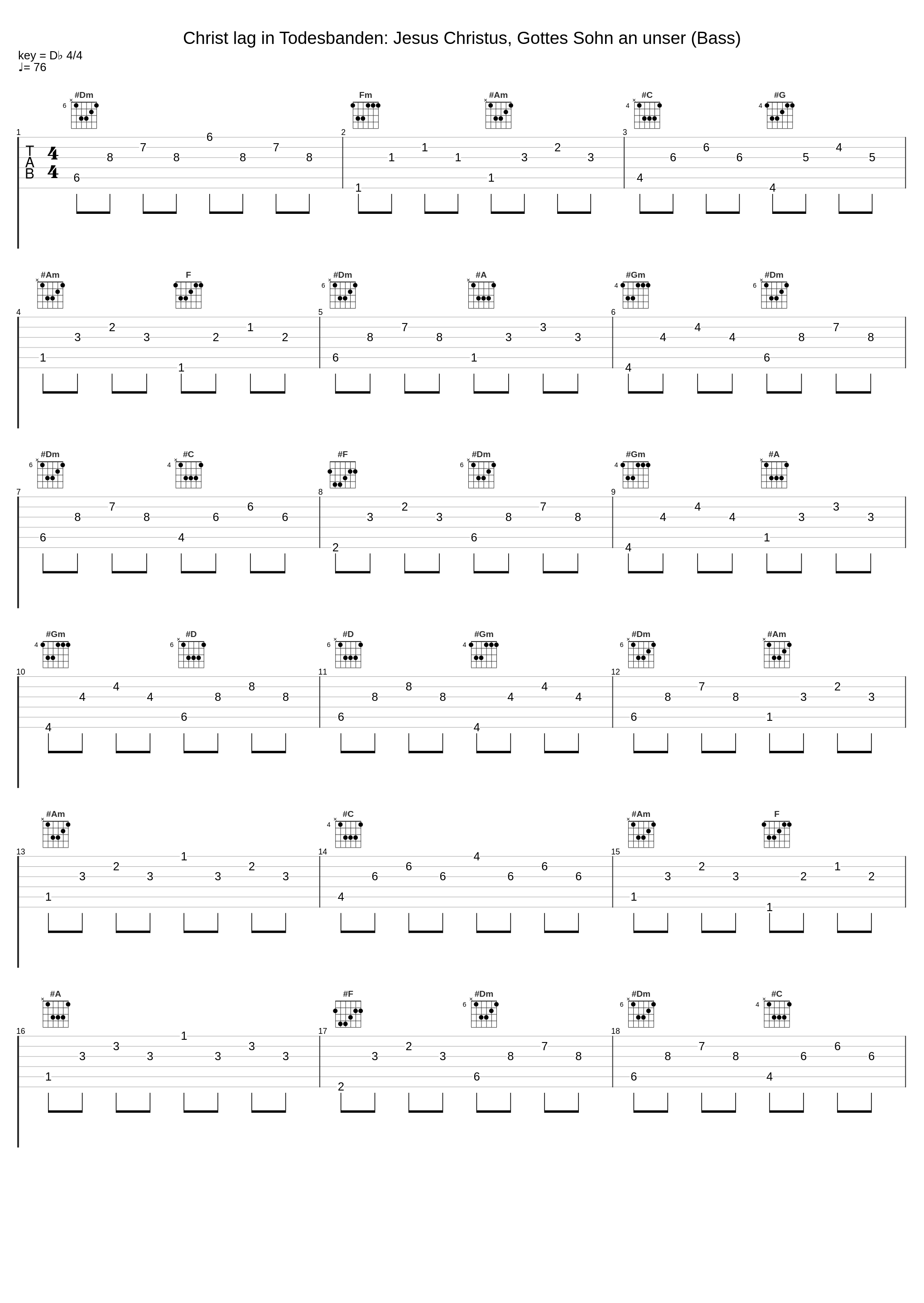 Christ lag in Todesbanden: Jesus Christus, Gottes Sohn an unser (Bass)_Johann Rosenmüller Ensemble_1